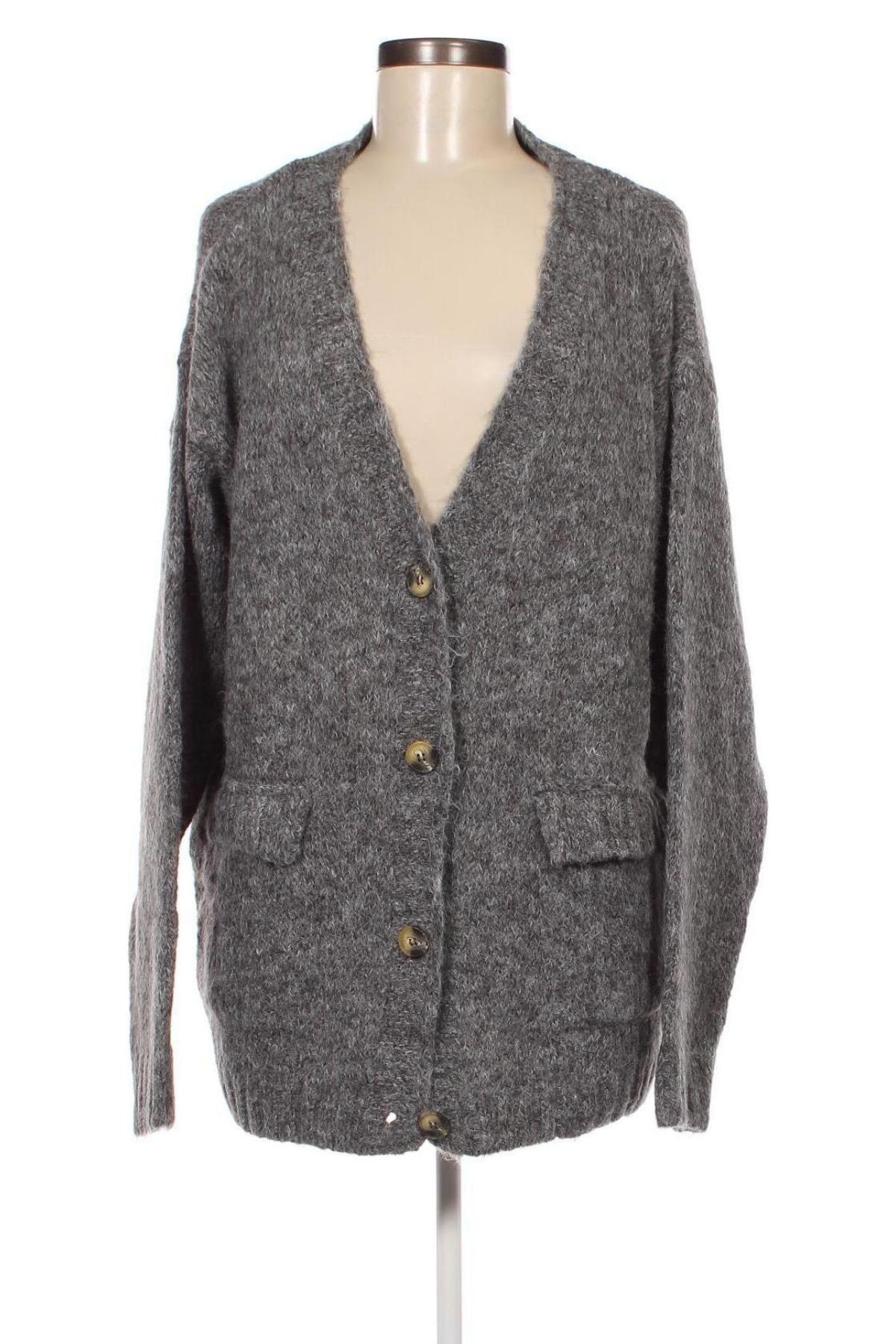 Cardigan de damă Zara, Mărime L, Culoare Gri, Preț 88,99 Lei