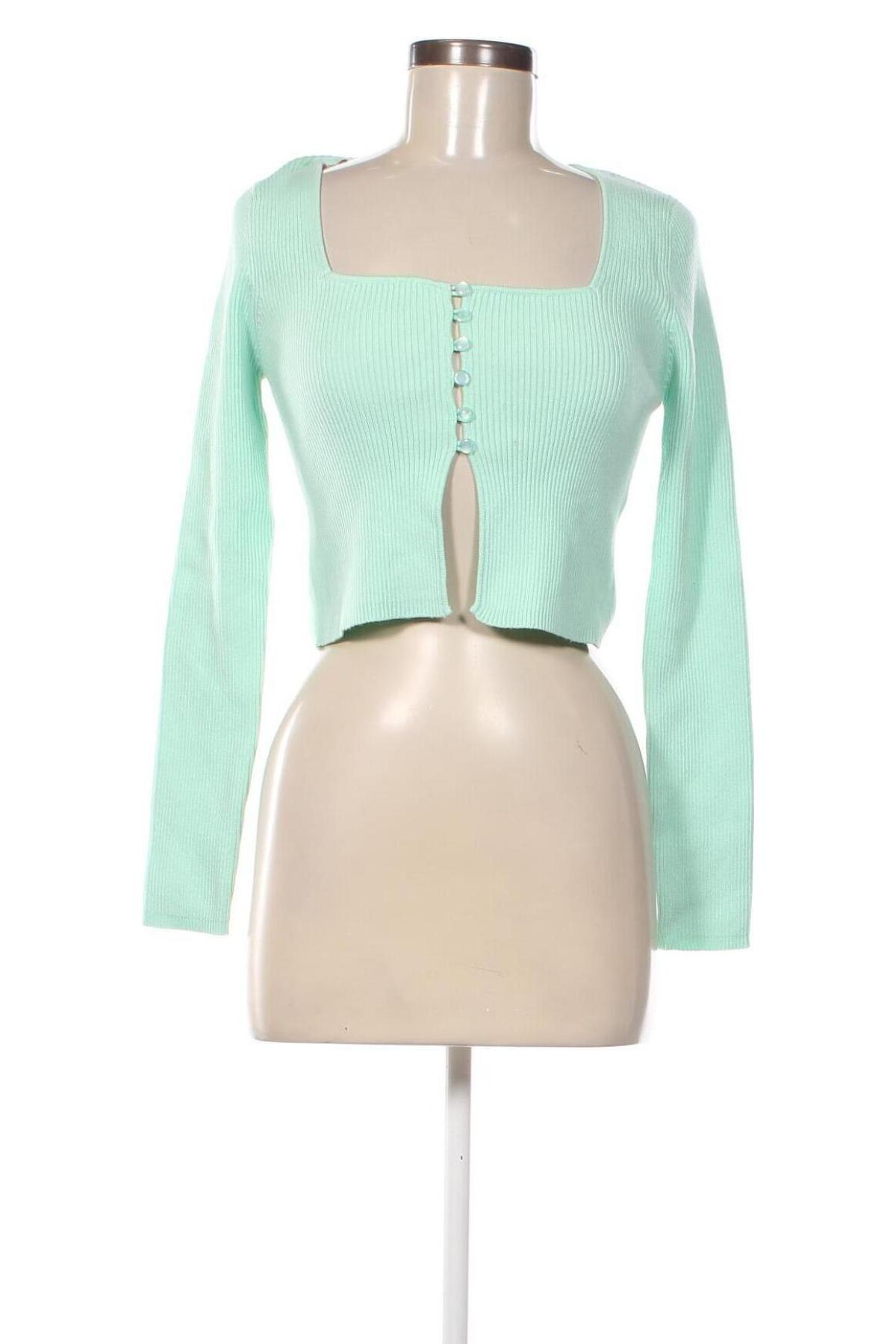 Cardigan de damă Zara, Mărime L, Culoare Verde, Preț 40,99 Lei