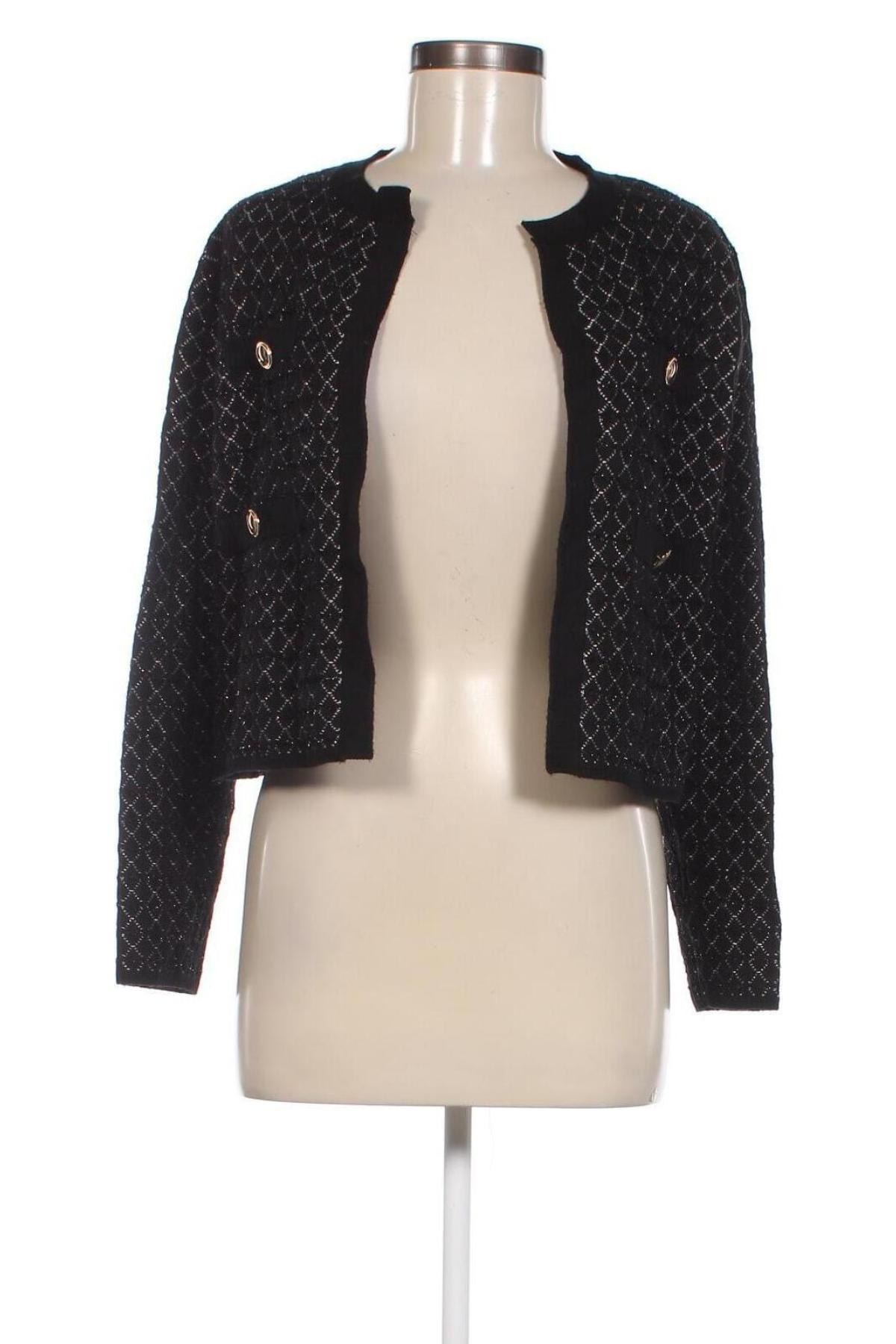 Cardigan de damă Zara Knitwear, Mărime S, Culoare Negru, Preț 88,99 Lei