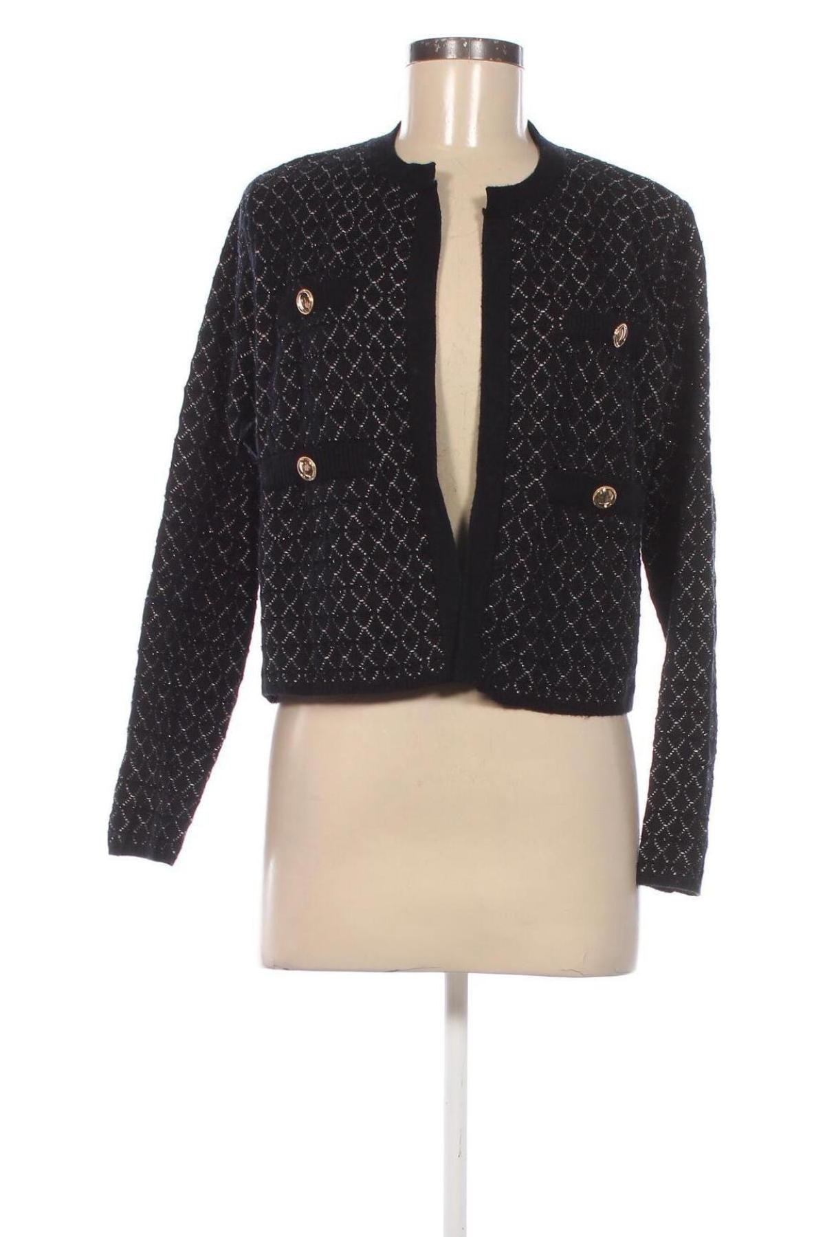 Cardigan de damă Zara Knitwear, Mărime S, Culoare Negru, Preț 88,99 Lei