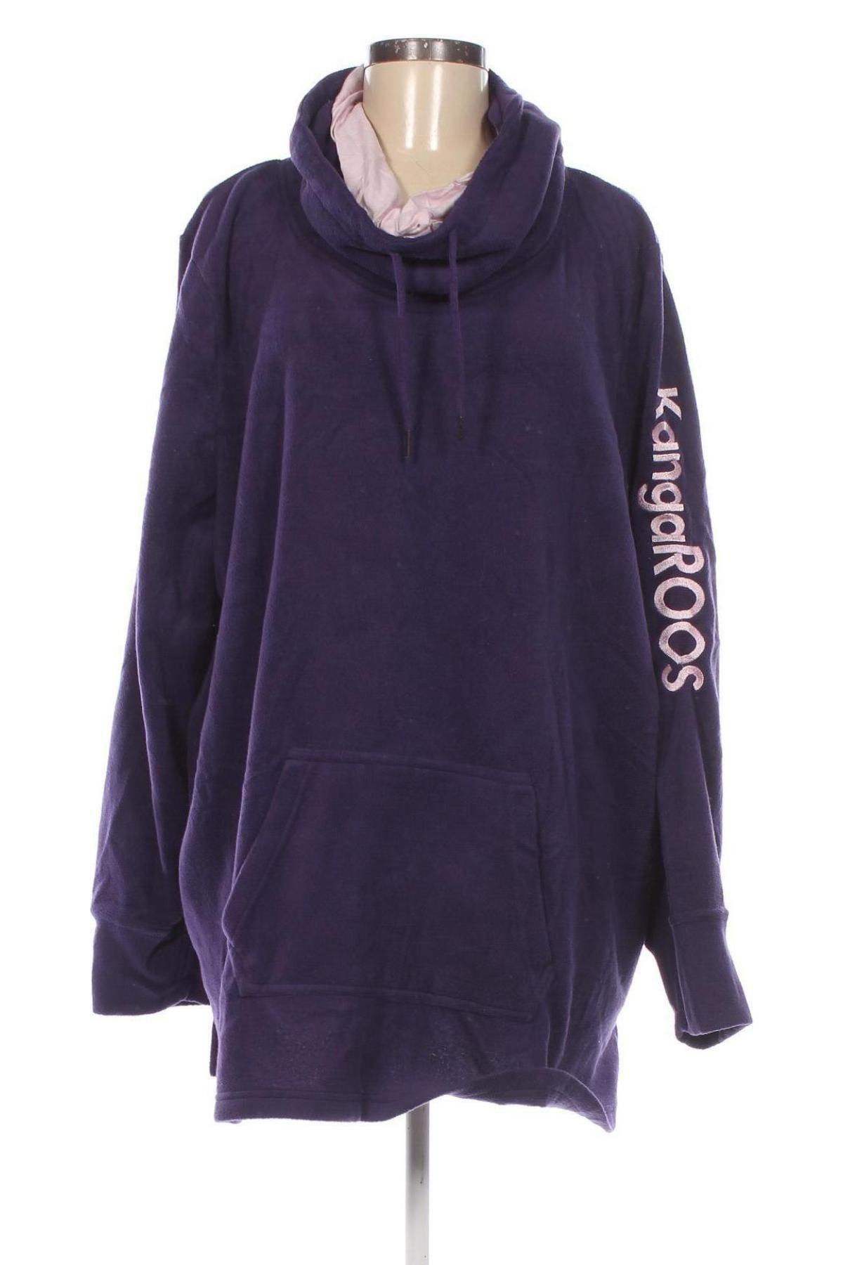 Γυναικεία μπλούζα fleece Kangaroos, Μέγεθος 3XL, Χρώμα Βιολετί, Τιμή 9,99 €