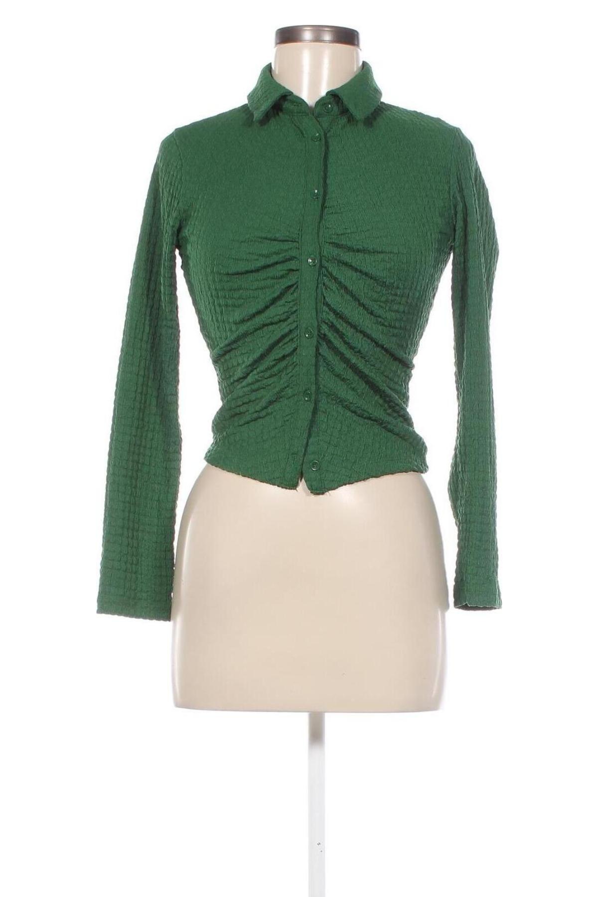 Cămașă de femei Stradivarius, Mărime S, Culoare Verde, Preț 33,99 Lei