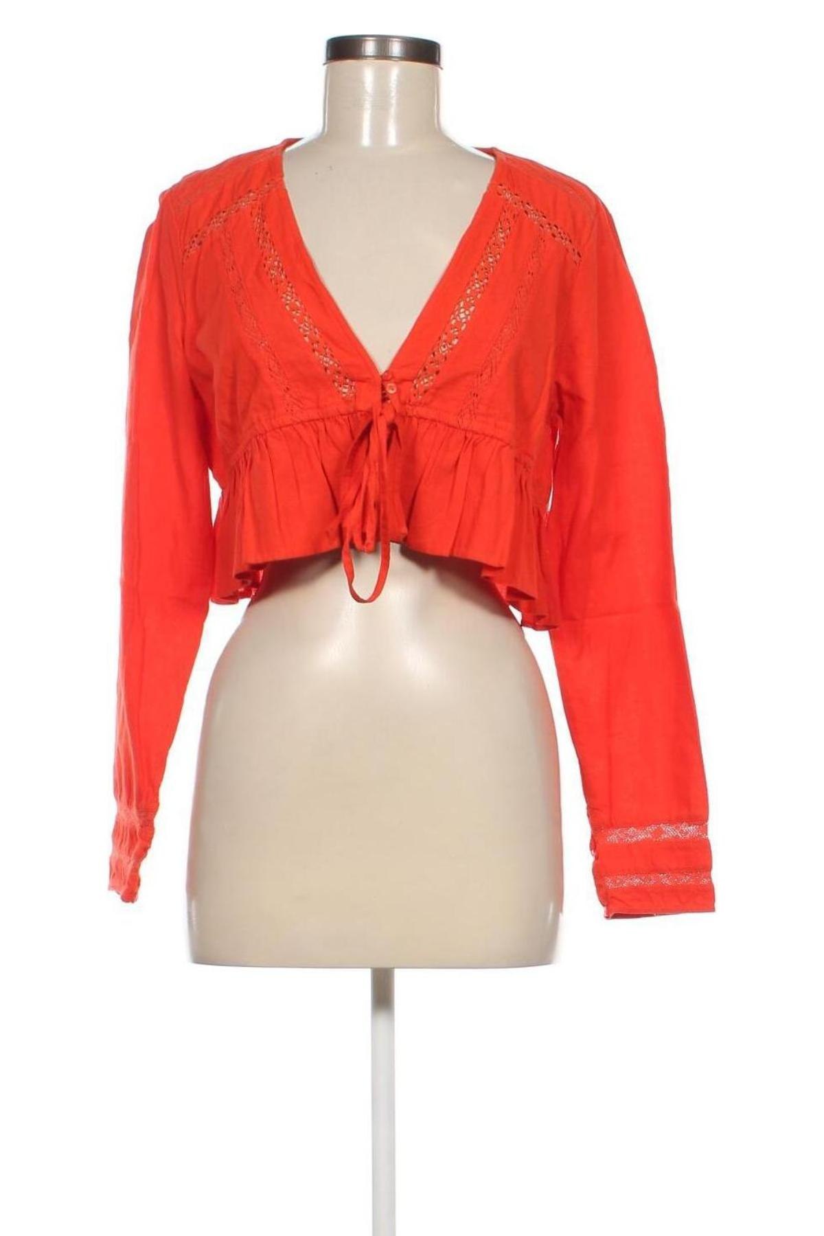 Damenbluse Zara, Größe L, Farbe Orange, Preis € 14,00