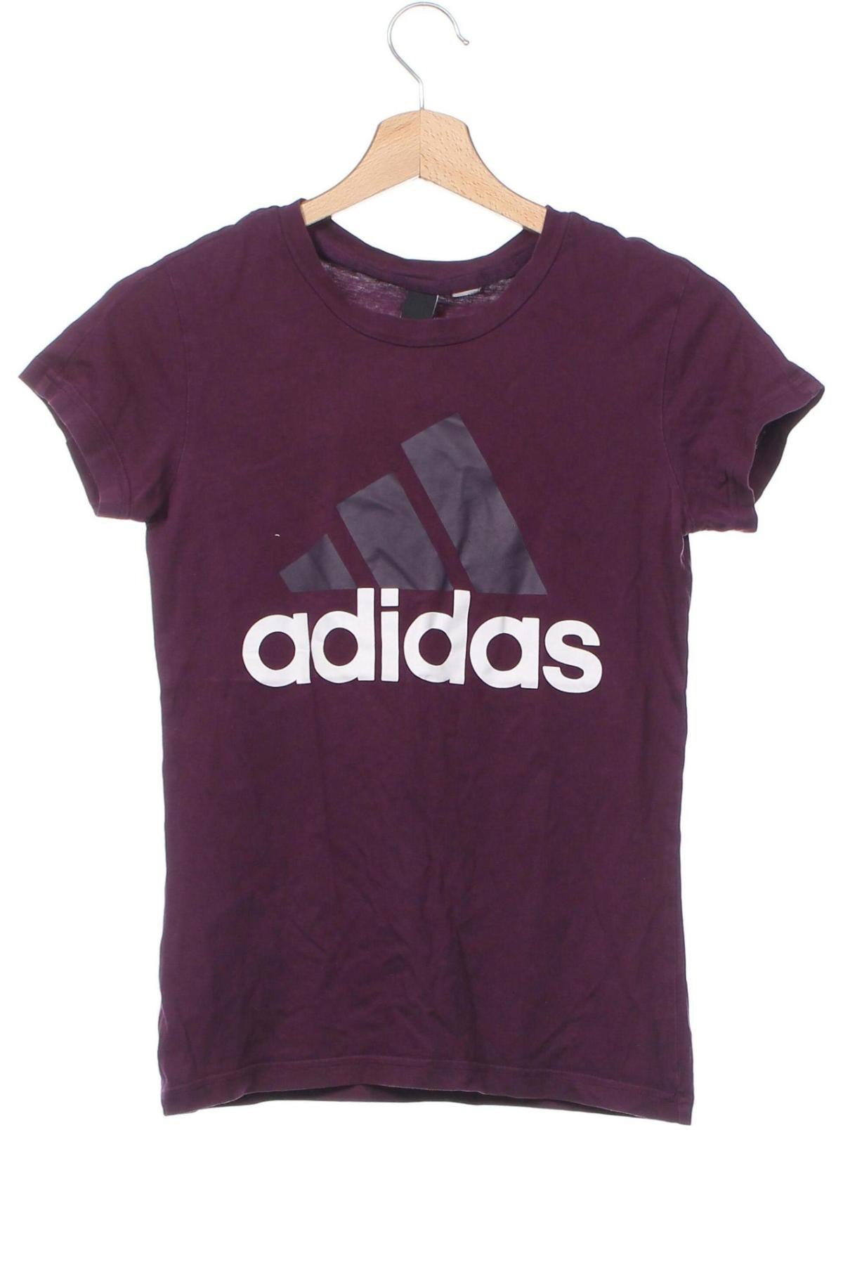 Damen T-Shirt Adidas, Größe XS, Farbe Lila, Preis € 9,99