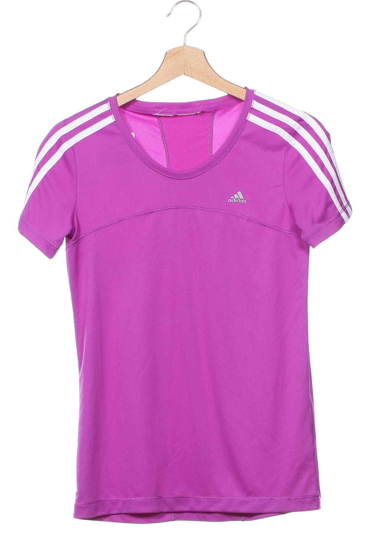 Damen T-Shirt Adidas, Größe XS, Farbe Lila, Preis € 7,99