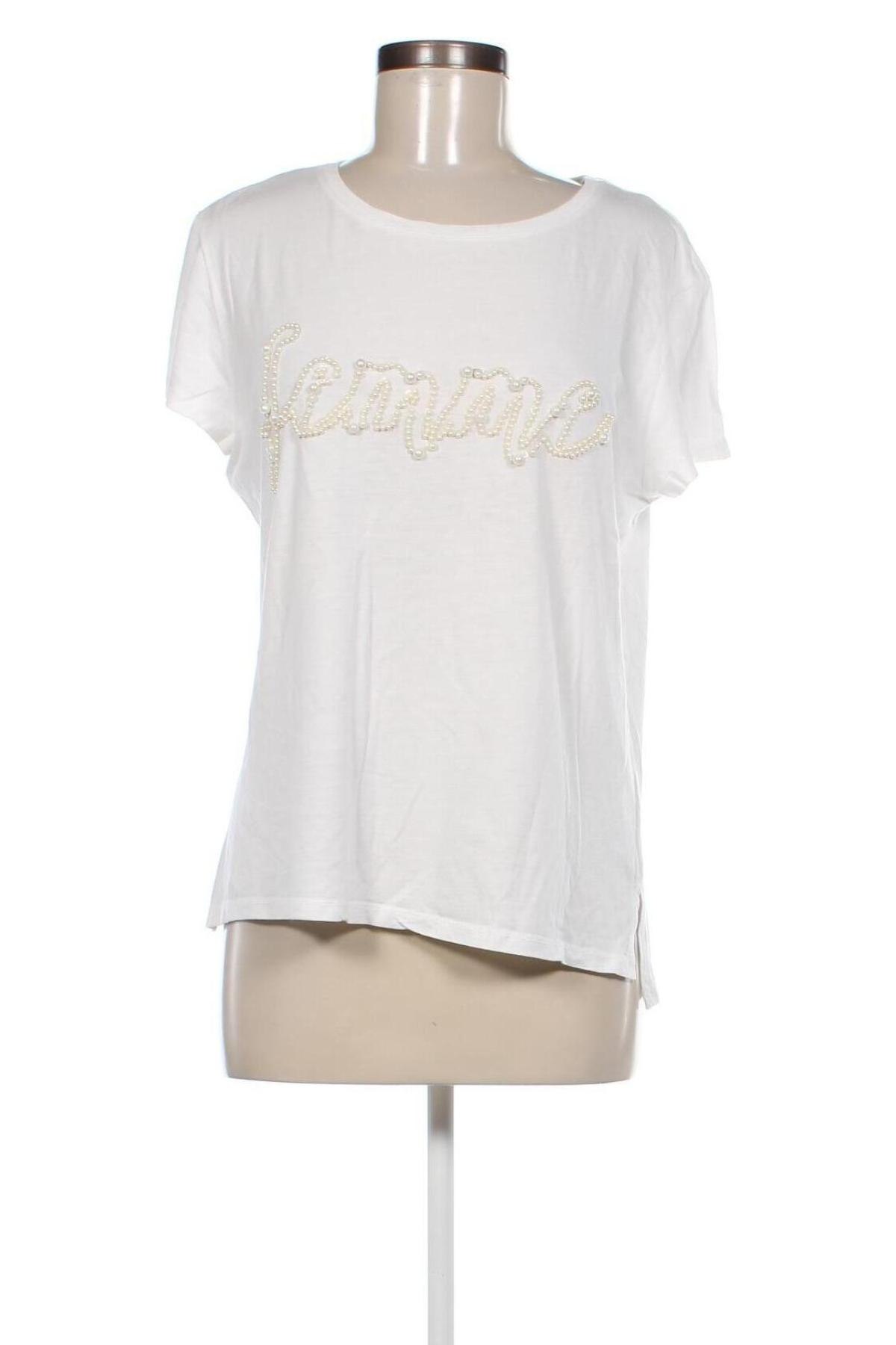 Γυναικείο t-shirt Amisu, Μέγεθος M, Χρώμα Λευκό, Τιμή 6,49 €