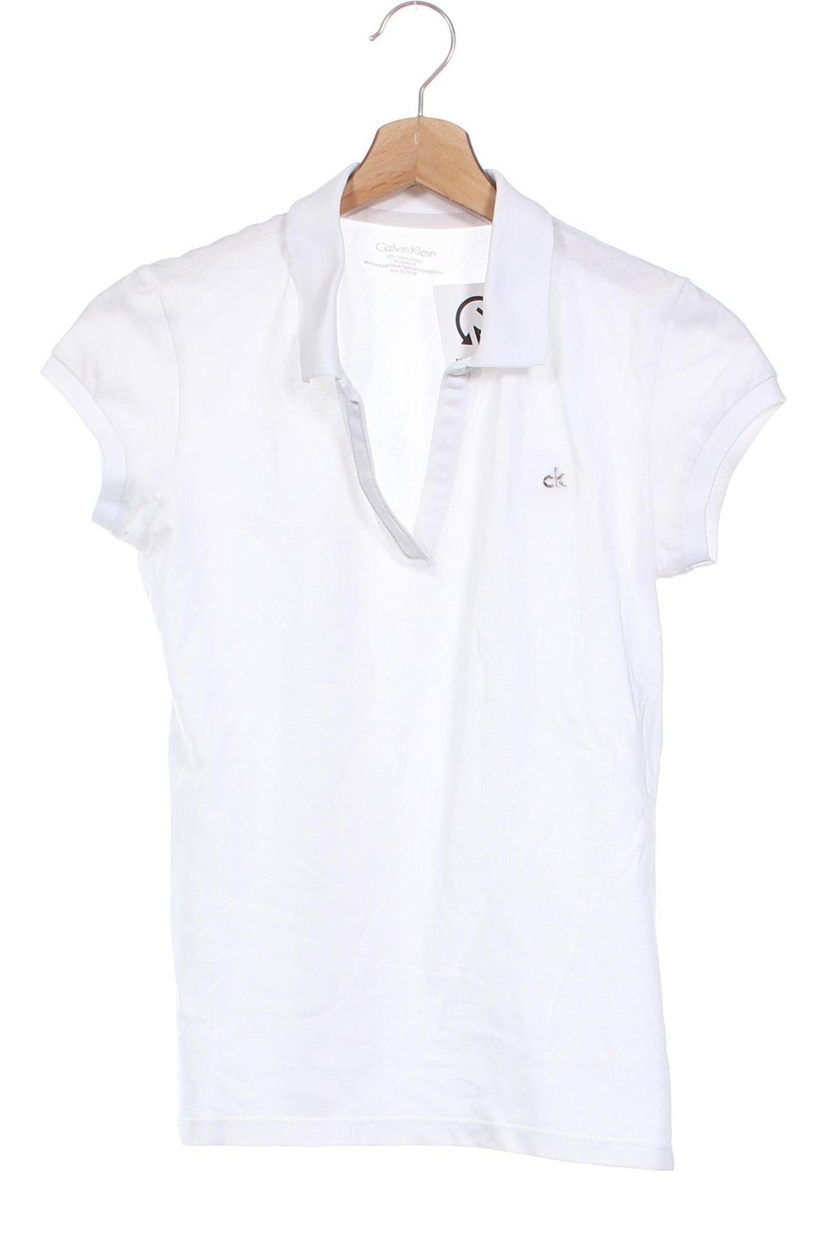 Γυναικείο t-shirt Calvin Klein, Μέγεθος XS, Χρώμα Λευκό, Τιμή 17,38 €