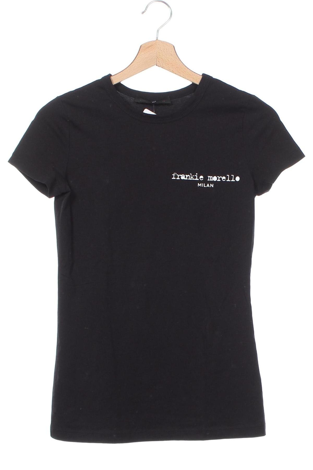 Γυναικείο t-shirt Frankie Morello, Μέγεθος XXS, Χρώμα Μαύρο, Τιμή 17,44 €