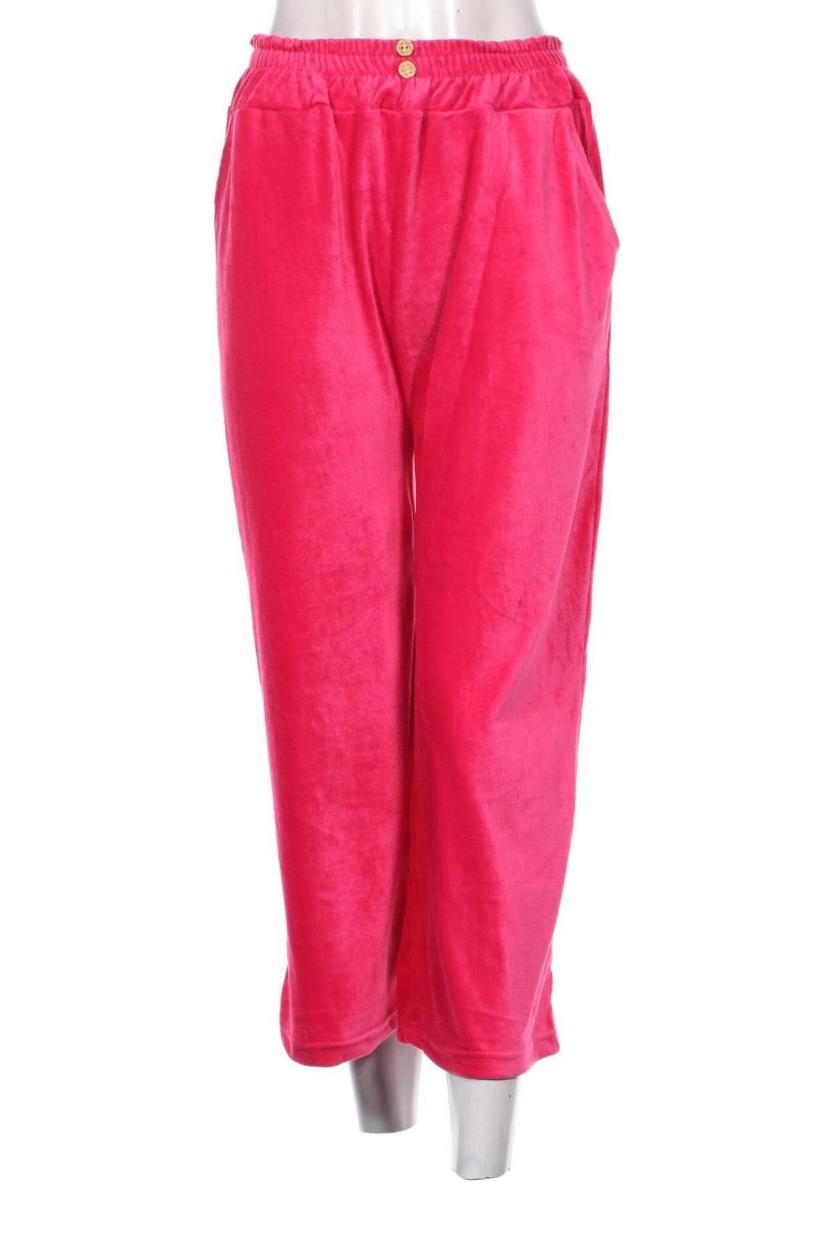 Pantaloni de velvet de femei, Mărime S, Culoare Roz, Preț 38,99 Lei