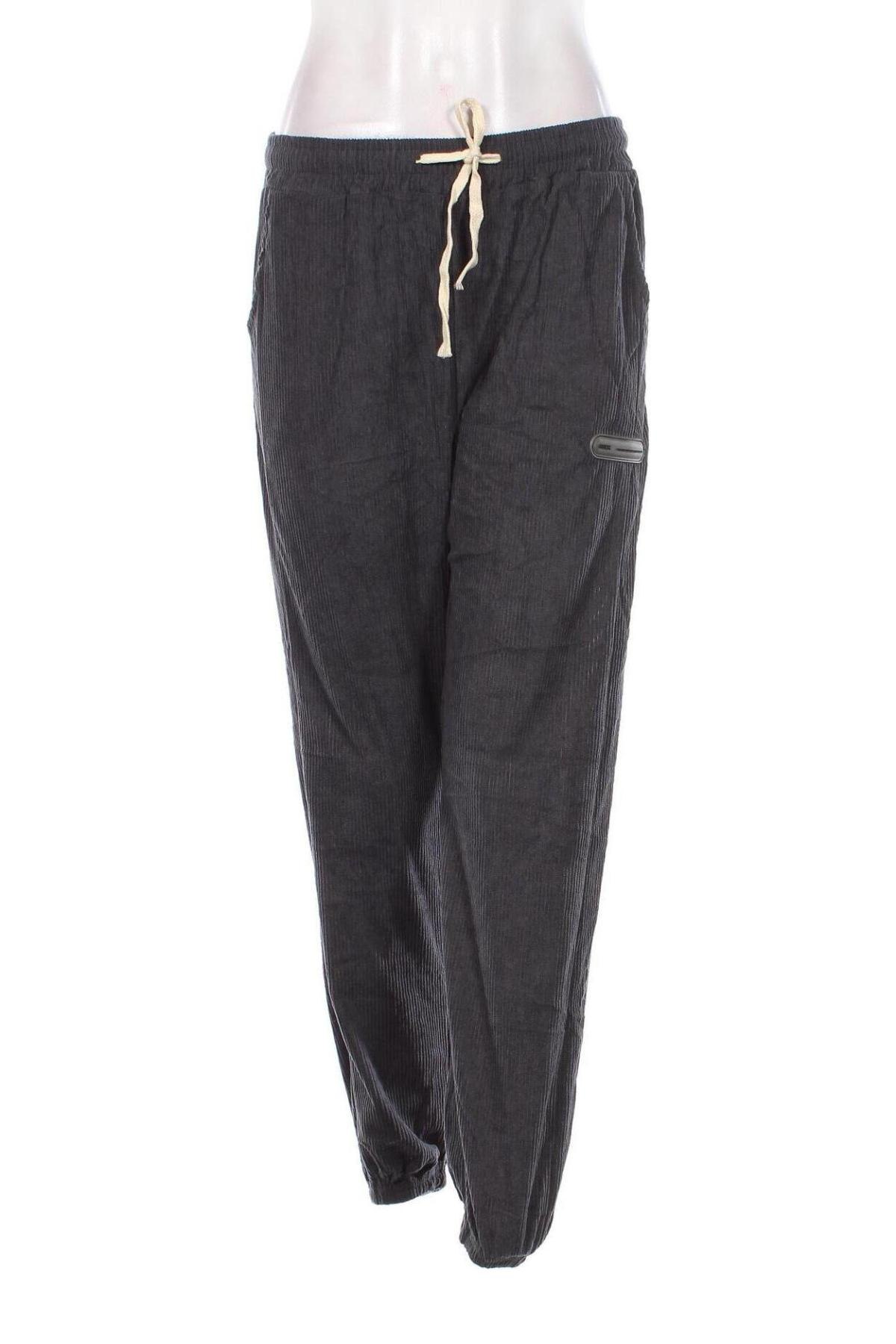 Pantaloni de velvet de femei, Mărime S, Culoare Gri, Preț 38,99 Lei