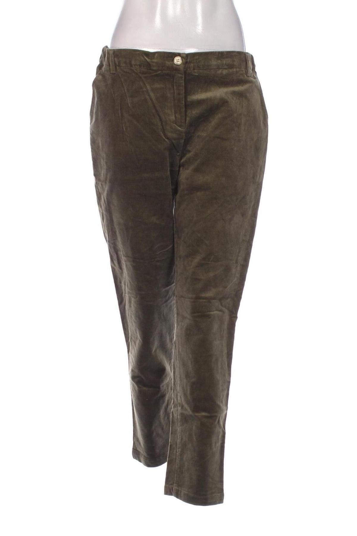 Pantaloni de velvet de femei, Mărime L, Culoare Verde, Preț 48,99 Lei