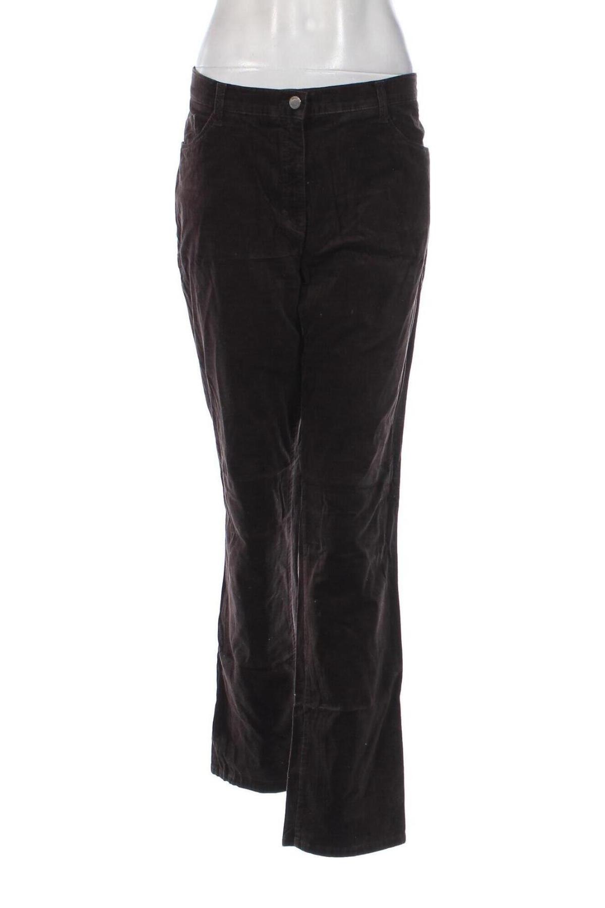 Pantaloni de velvet de femei Brax, Mărime L, Culoare Maro, Preț 112,99 Lei