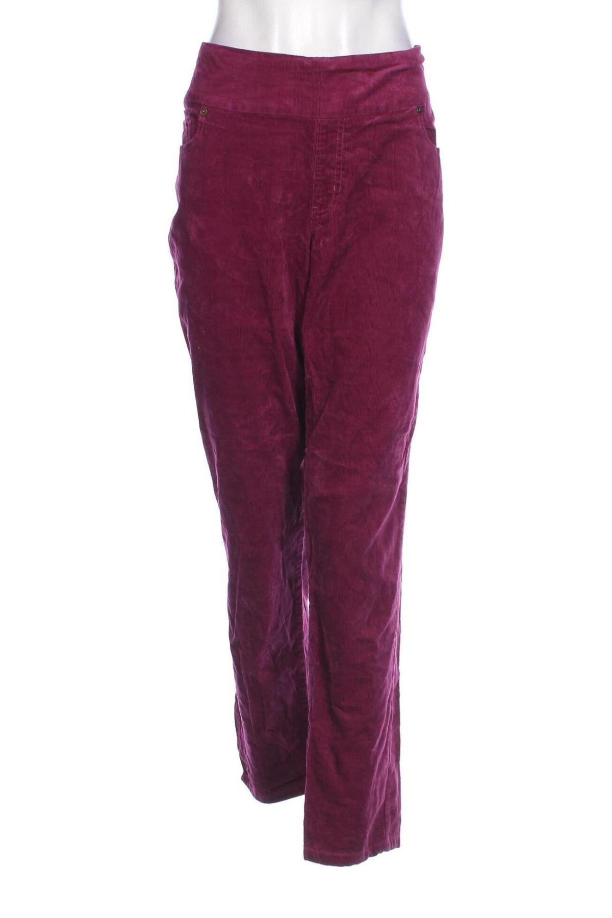 Pantaloni de velvet de femei Coldwater Creek, Mărime L, Culoare Mov, Preț 63,99 Lei