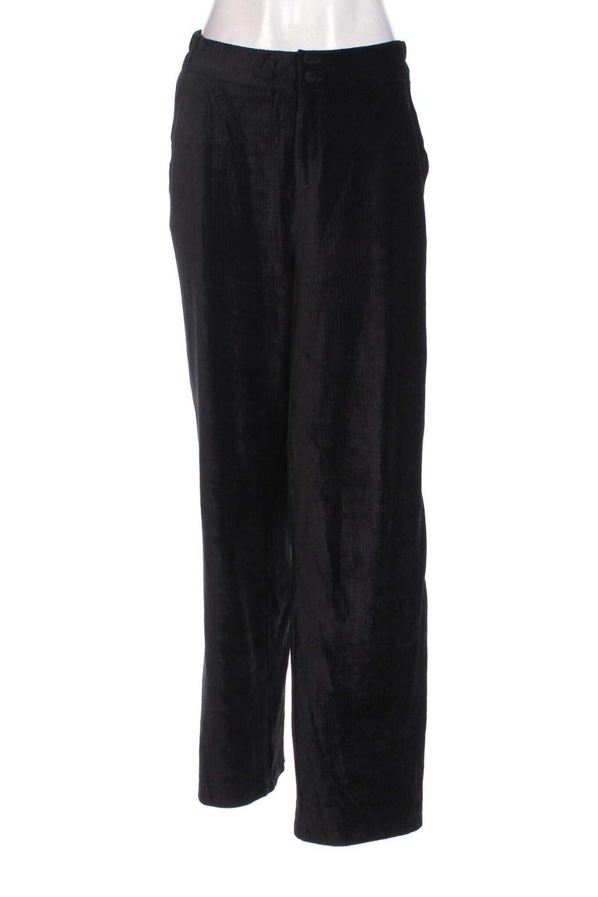 Pantaloni de velvet de femei Free Quent, Mărime M, Culoare Negru, Preț 39,99 Lei