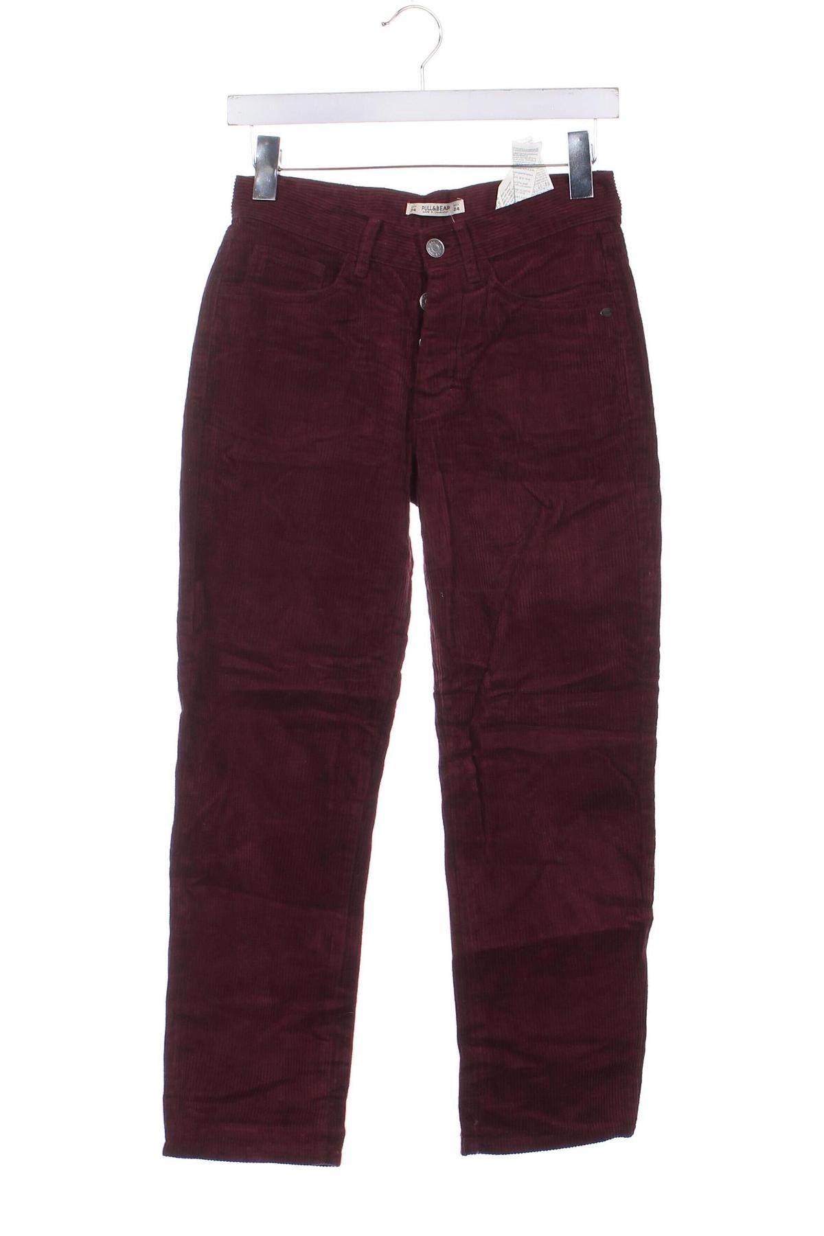 Damen Cordhose Pull&Bear, Größe XS, Farbe Rot, Preis € 5,99