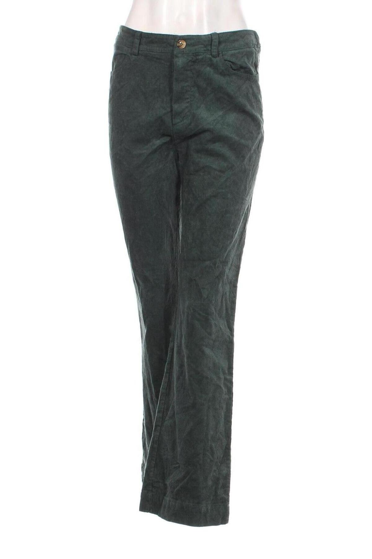 Pantaloni de velvet de femei R.Display, Mărime L, Culoare Verde, Preț 157,99 Lei