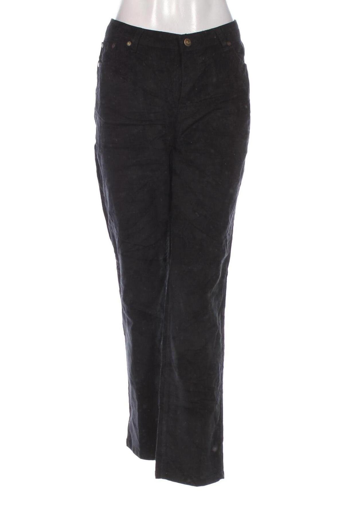 Pantaloni de velvet de femei Woman Within, Mărime M, Culoare Negru, Preț 17,99 Lei