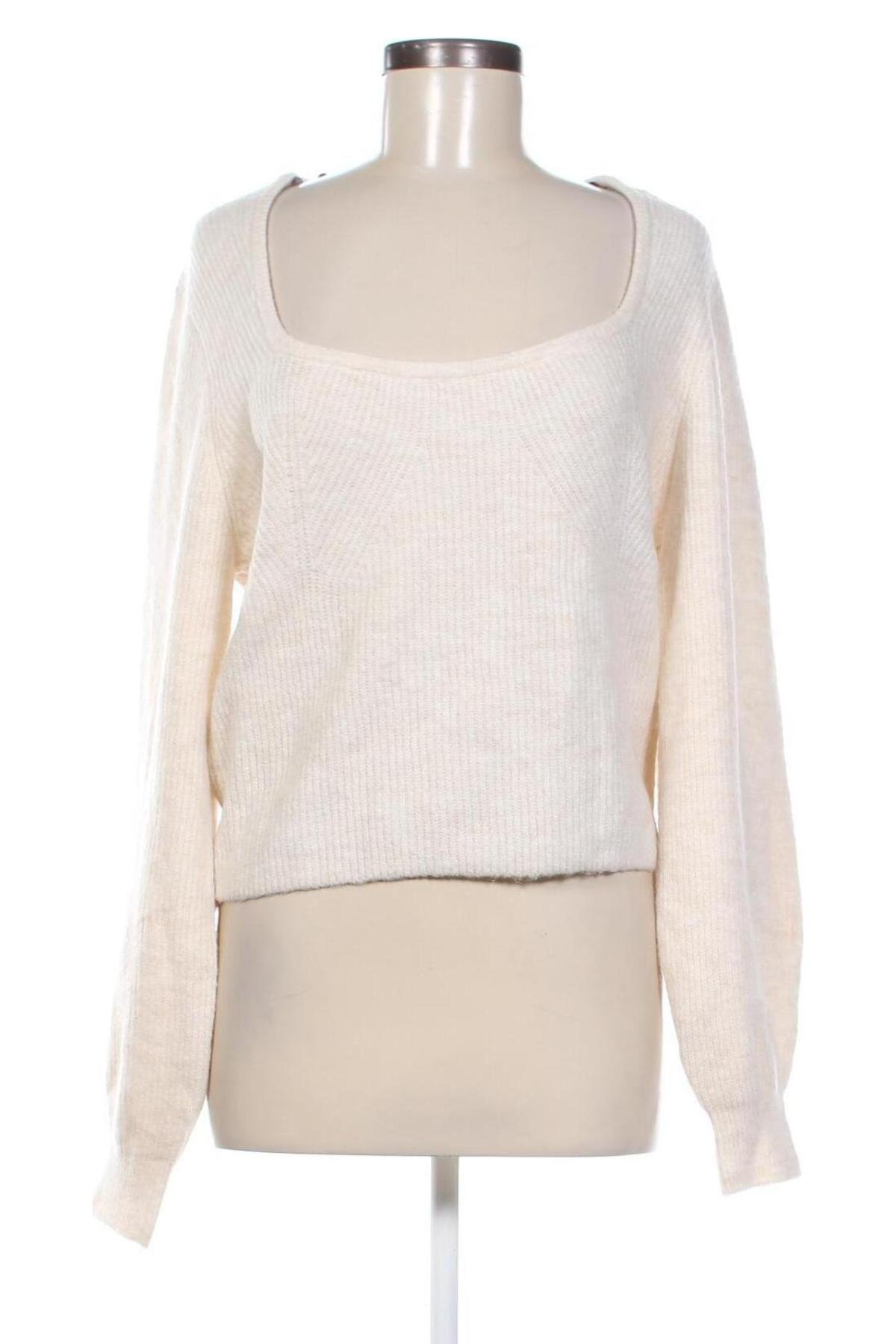 Damski sweter H&M, Rozmiar L, Kolor ecru, Cena 37,99 zł