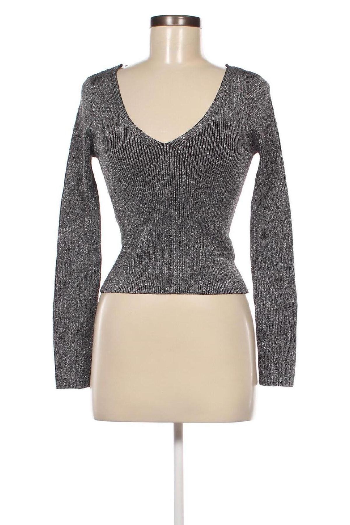 Damski sweter H&M, Rozmiar M, Kolor Srebrzysty, Cena 41,99 zł