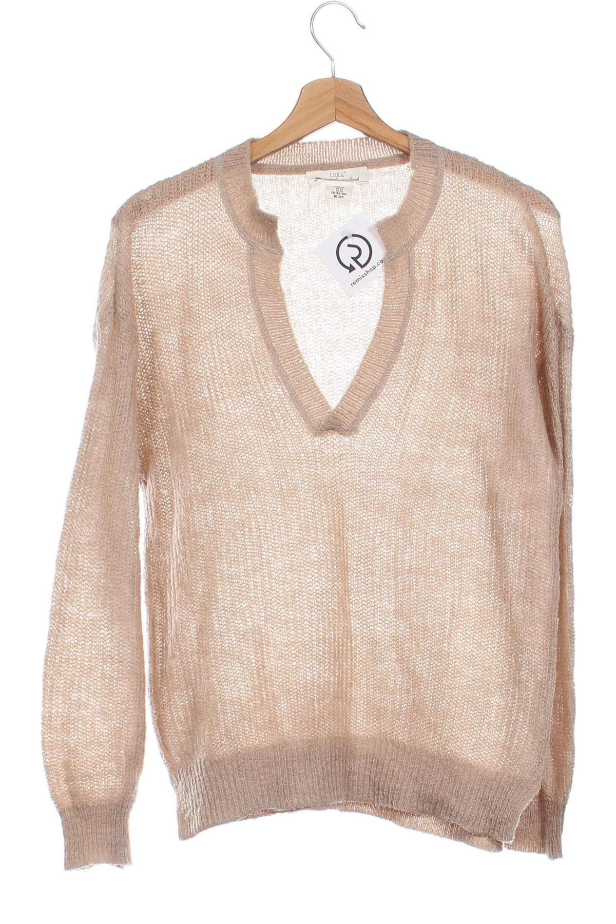 Damenpullover H&M L.O.G.G., Größe XS, Farbe Beige, Preis € 20,08