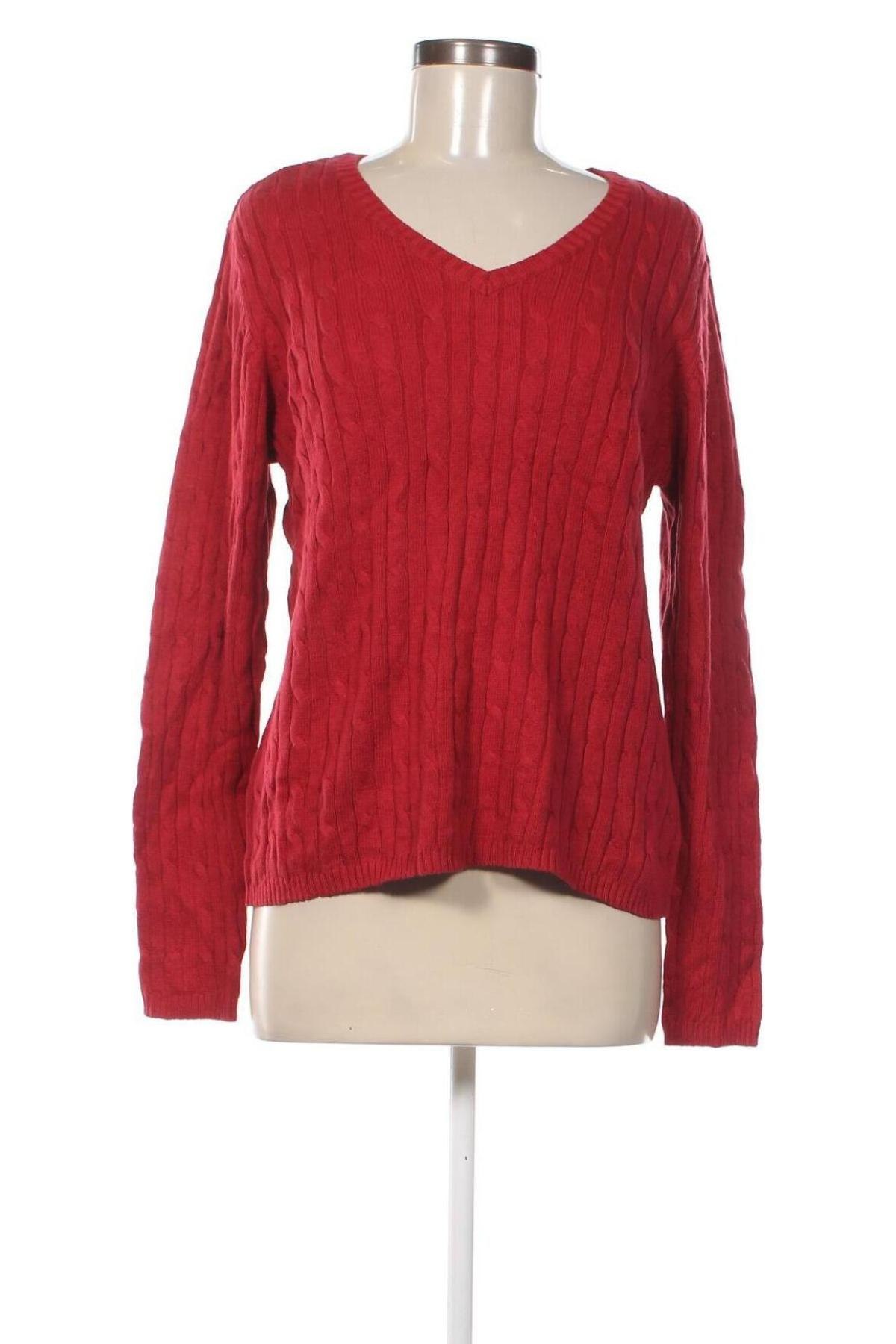 Damski sweter St John's Bay, Rozmiar L, Kolor Czerwony, Cena 41,99 zł