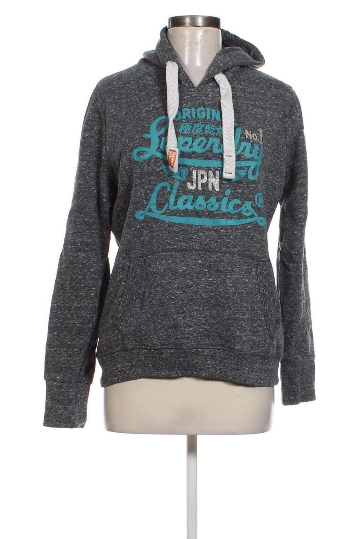 Damen Sweatshirt Superdry, Größe L, Farbe Grau, Preis 32,99 €