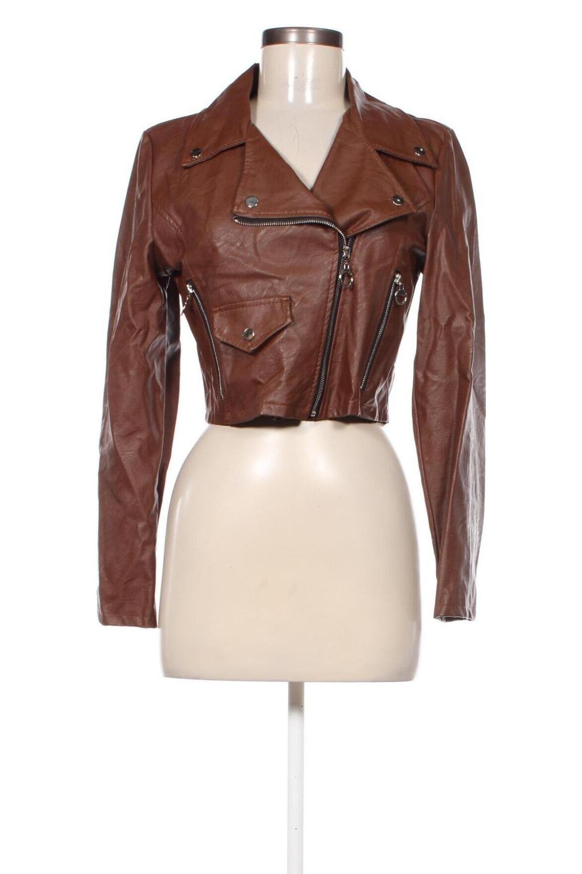 Damen Lederjacke, Größe M, Farbe Braun, Preis 29,67 €