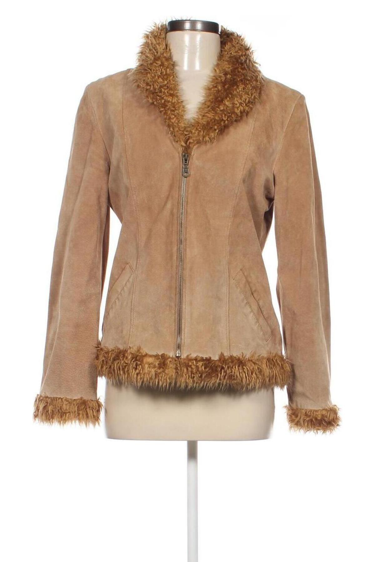 Damen Lederjacke, Größe M, Farbe Braun, Preis € 35,49