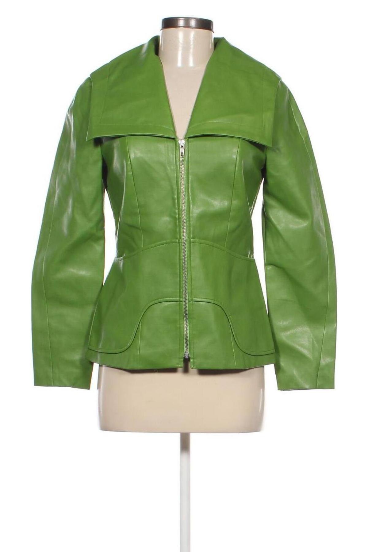 Damen Lederjacke, Größe S, Farbe Grün, Preis € 30,00