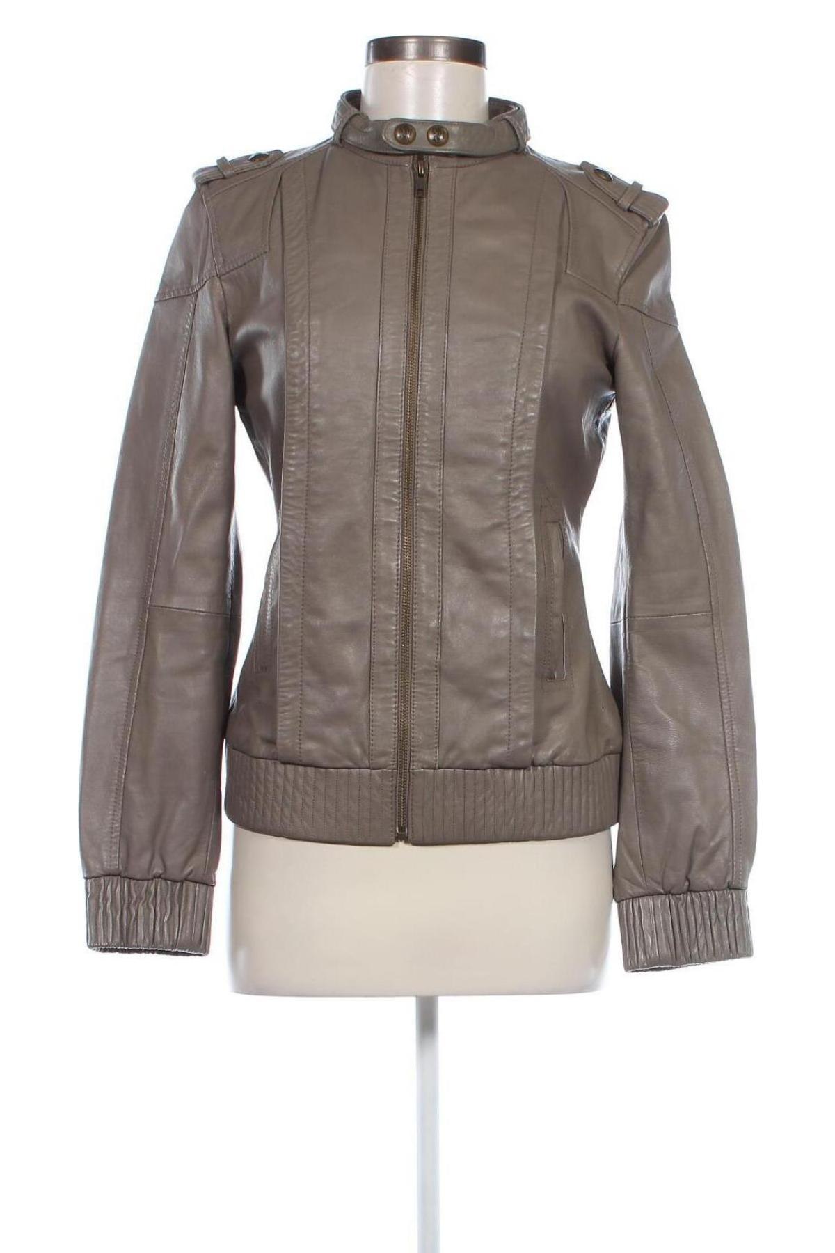 Damen Lederjacke Mango, Größe M, Farbe Beige, Preis € 29,99