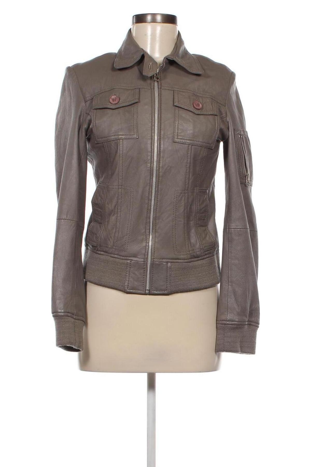 Damen Lederjacke Saints & Mortals, Größe M, Farbe Grau, Preis € 34,99