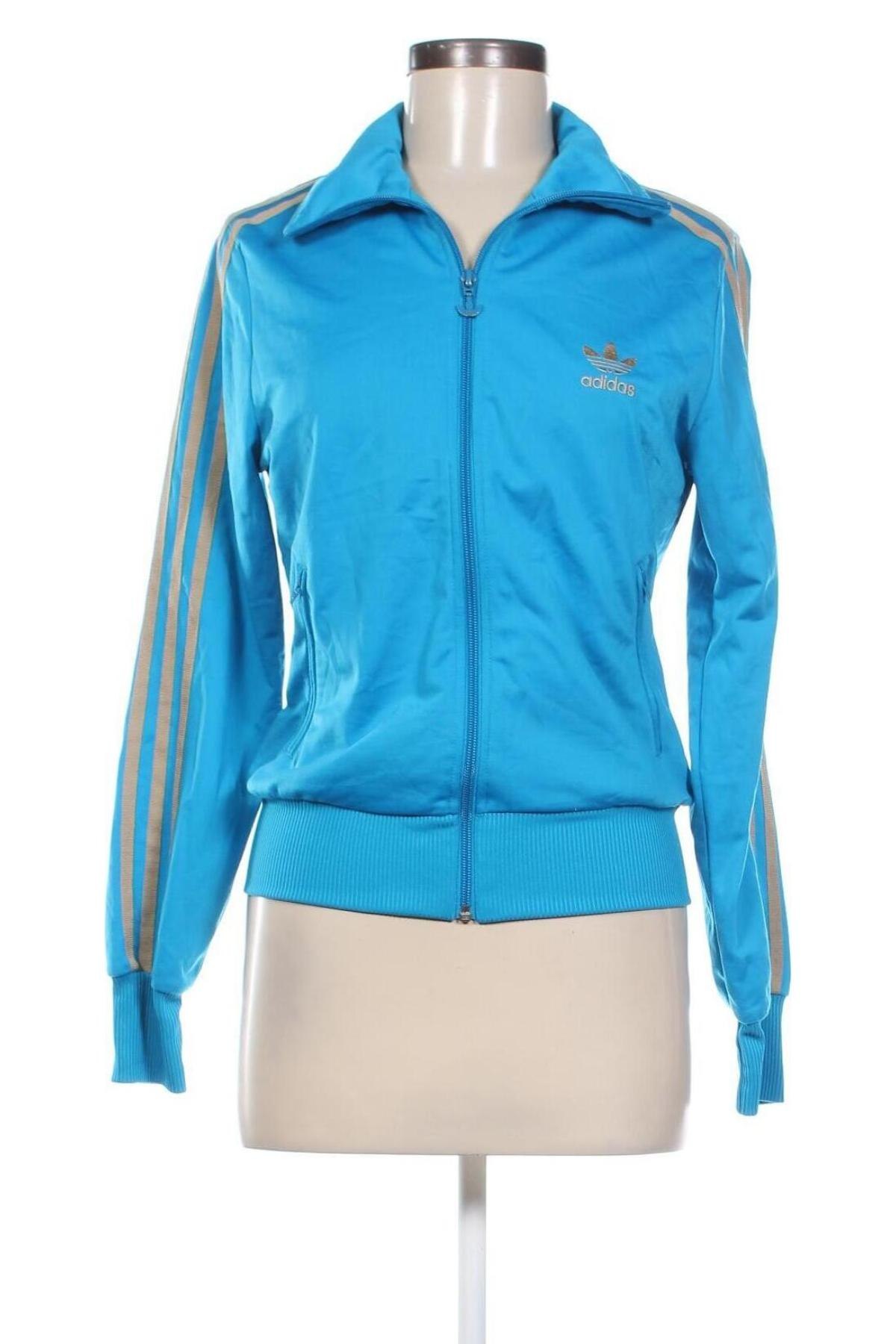 Damen Sportoberteil Adidas, Größe S, Farbe Blau, Preis 32,49 €