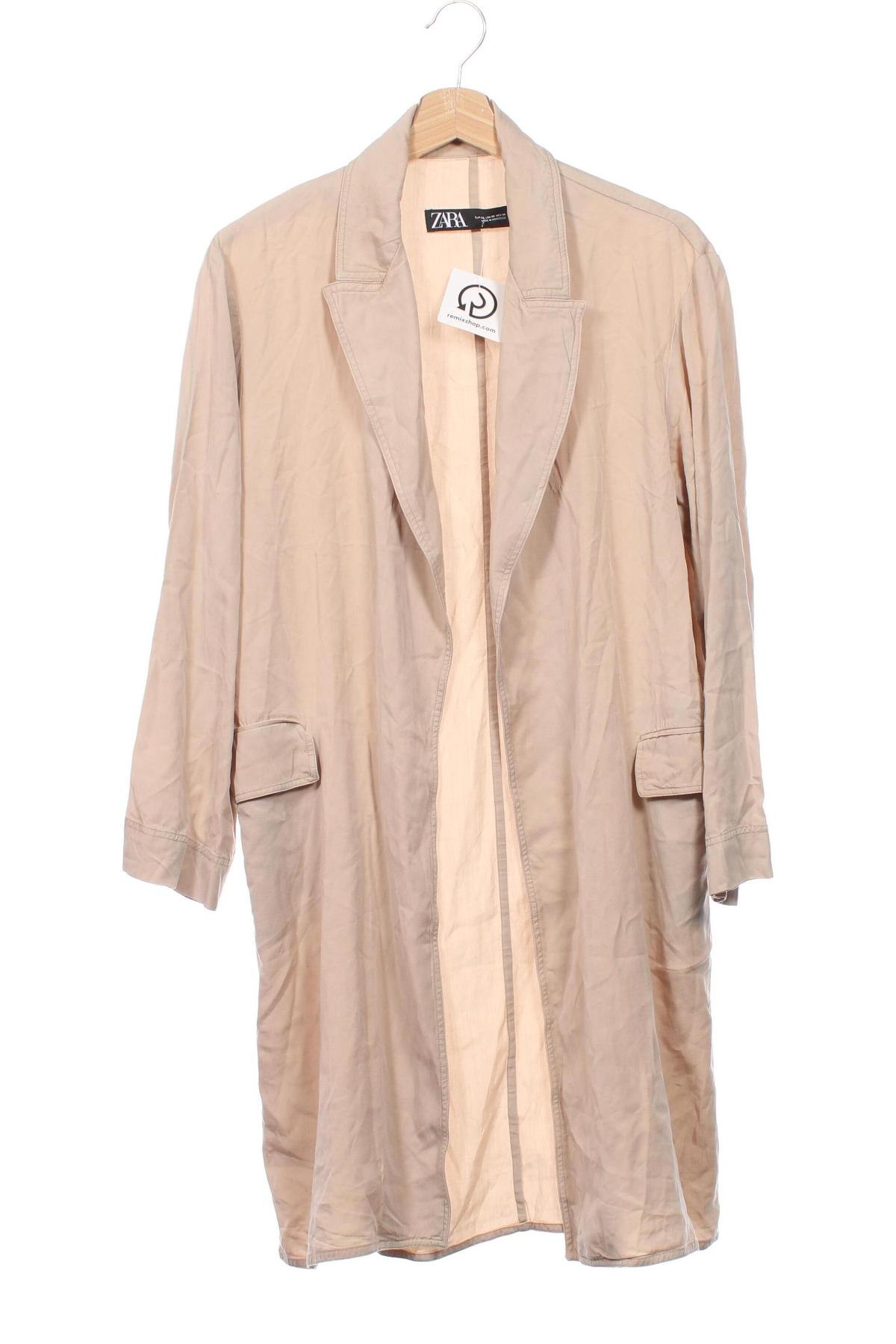 Damenjacke Zara, Größe XS, Farbe Beige, Preis 13,99 €