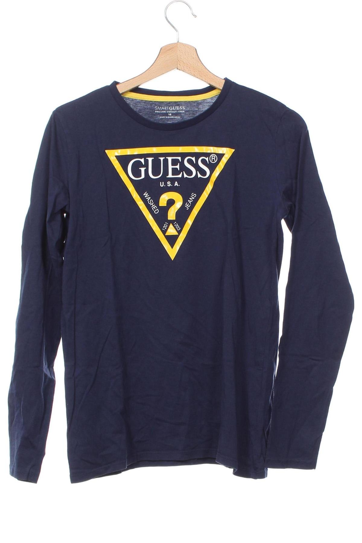 Kinder Shirt Guess, Größe 15-18y/ 170-176 cm, Farbe Blau, Preis 17,39 €