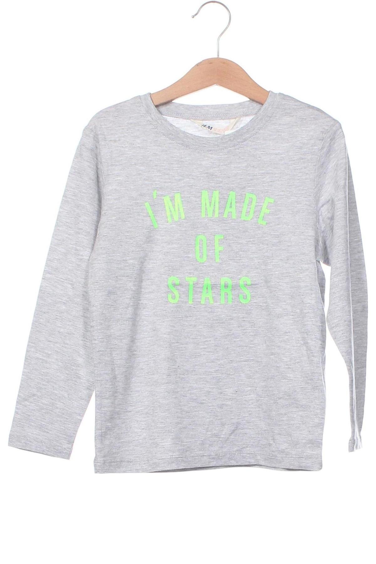 Kinder Shirt H&M, Größe 4-5y/ 110-116 cm, Farbe Grau, Preis 5,49 €