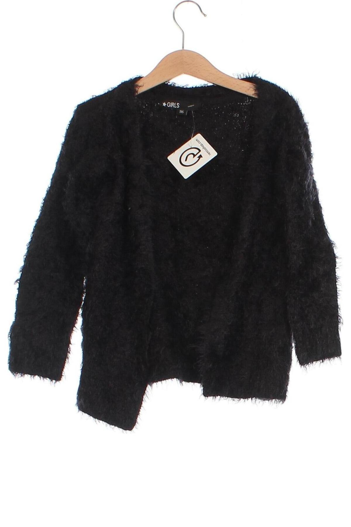 Kinder Strickjacke Girls, Größe 4-5y/ 110-116 cm, Farbe Schwarz, Preis € 5,99