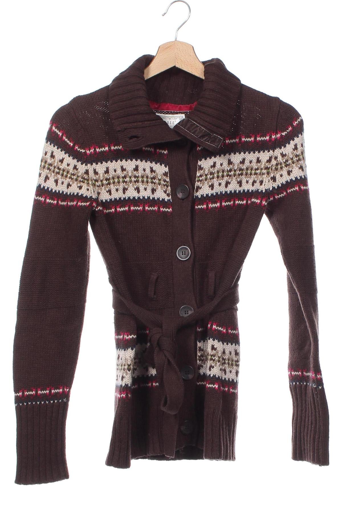 Kinder Strickjacke H&M L.O.G.G., Größe 15-18y/ 170-176 cm, Farbe Braun, Preis € 6,49