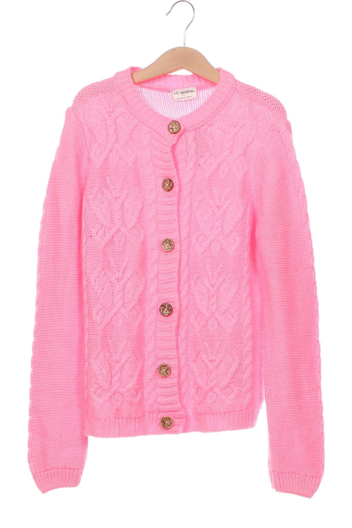 Kinder Strickjacke LC Waikiki, Größe 9-10y/ 140-146 cm, Farbe Rosa, Preis 10,64 €