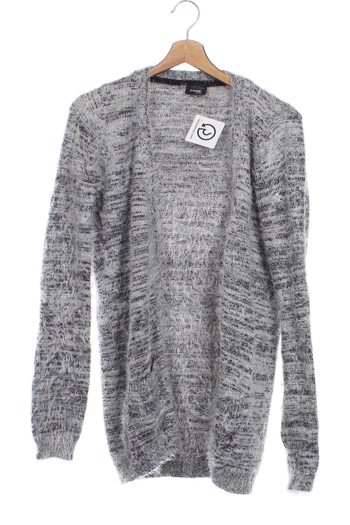 Kinder Strickjacke Page One, Größe 15-18y/ 170-176 cm, Farbe Grau, Preis 11,99 €