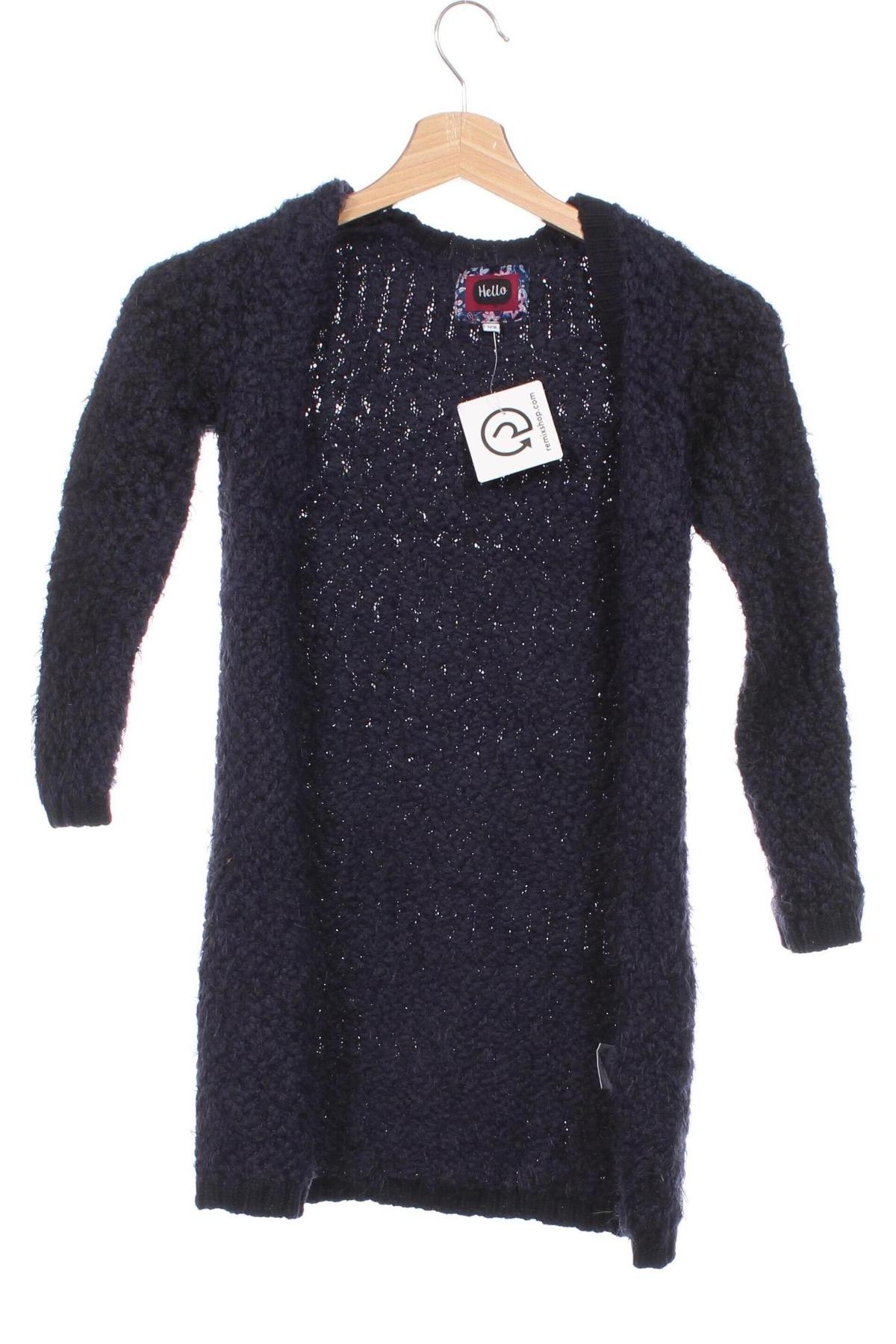 Kinder Strickjacke Pocopiano, Größe 7-8y/ 128-134 cm, Farbe Blau, Preis € 7,99