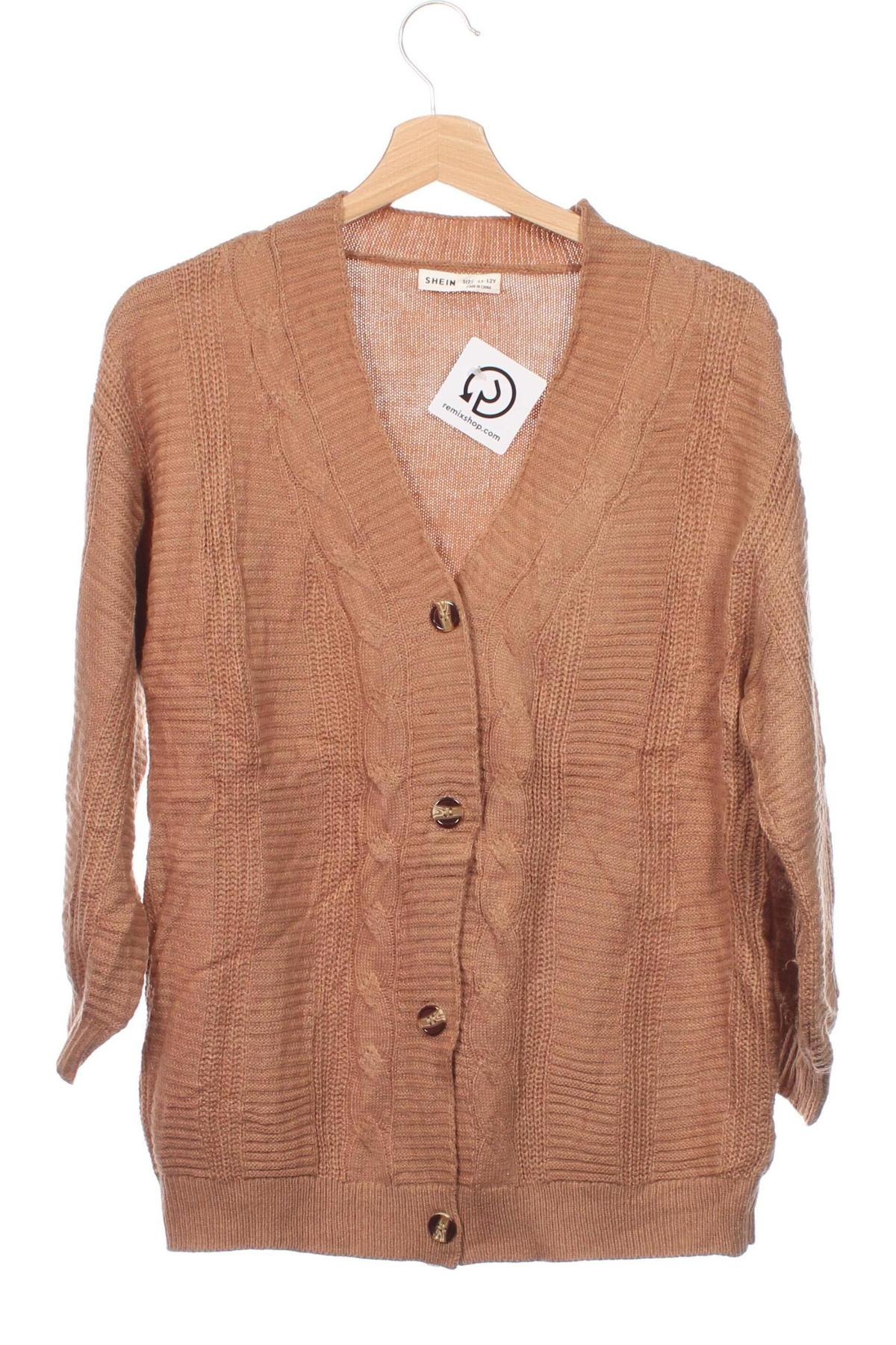 Kinder Strickjacke SHEIN, Größe 11-12y/ 152-158 cm, Farbe Beige, Preis € 5,99