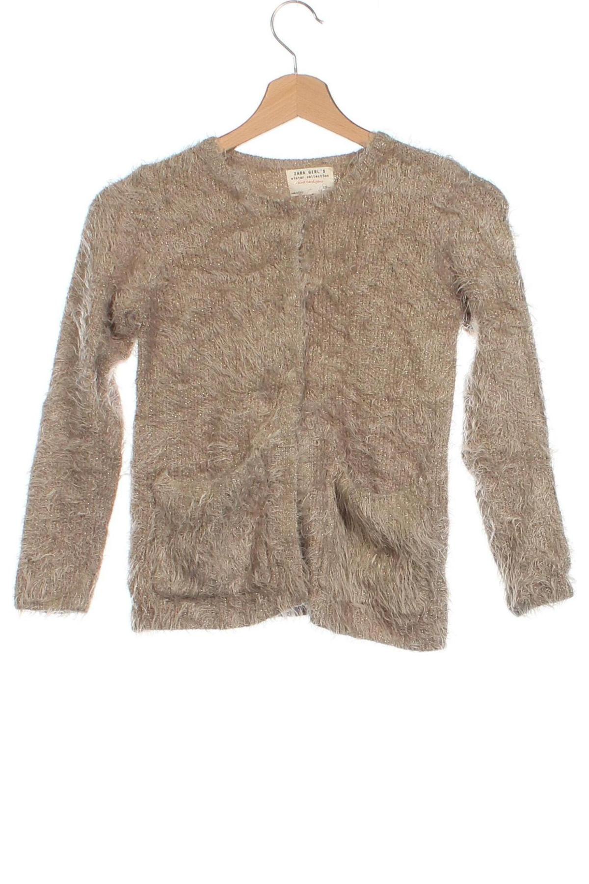 Kinder Strickjacke Zara, Größe 6-7y/ 122-128 cm, Farbe Beige, Preis 5,99 €