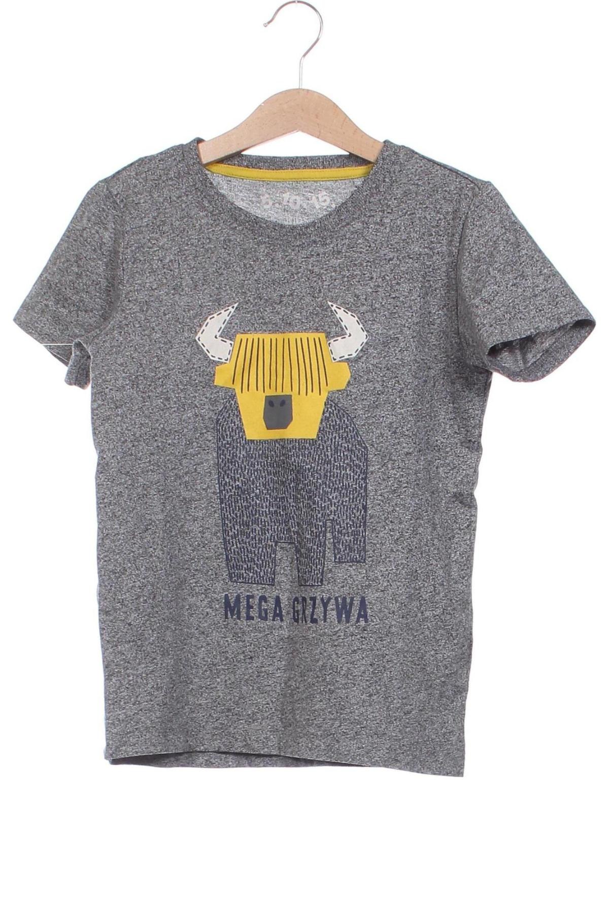 Dziecięcy T-shirt, Rozmiar 7-8y/ 128-134 cm, Kolor Szary, Cena 16,99 zł