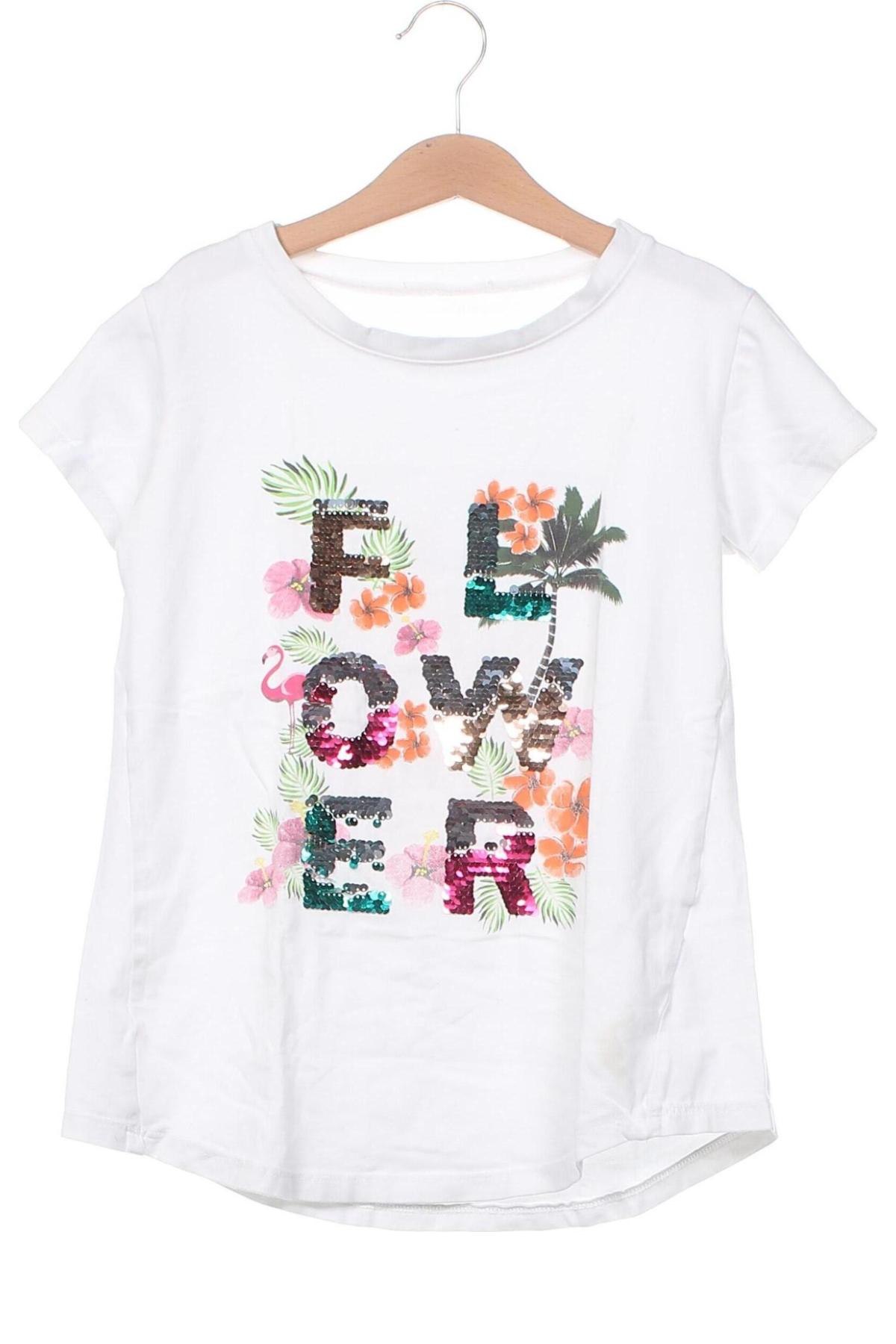 Kinder T-Shirt, Größe 7-8y/ 128-134 cm, Farbe Weiß, Preis € 4,49