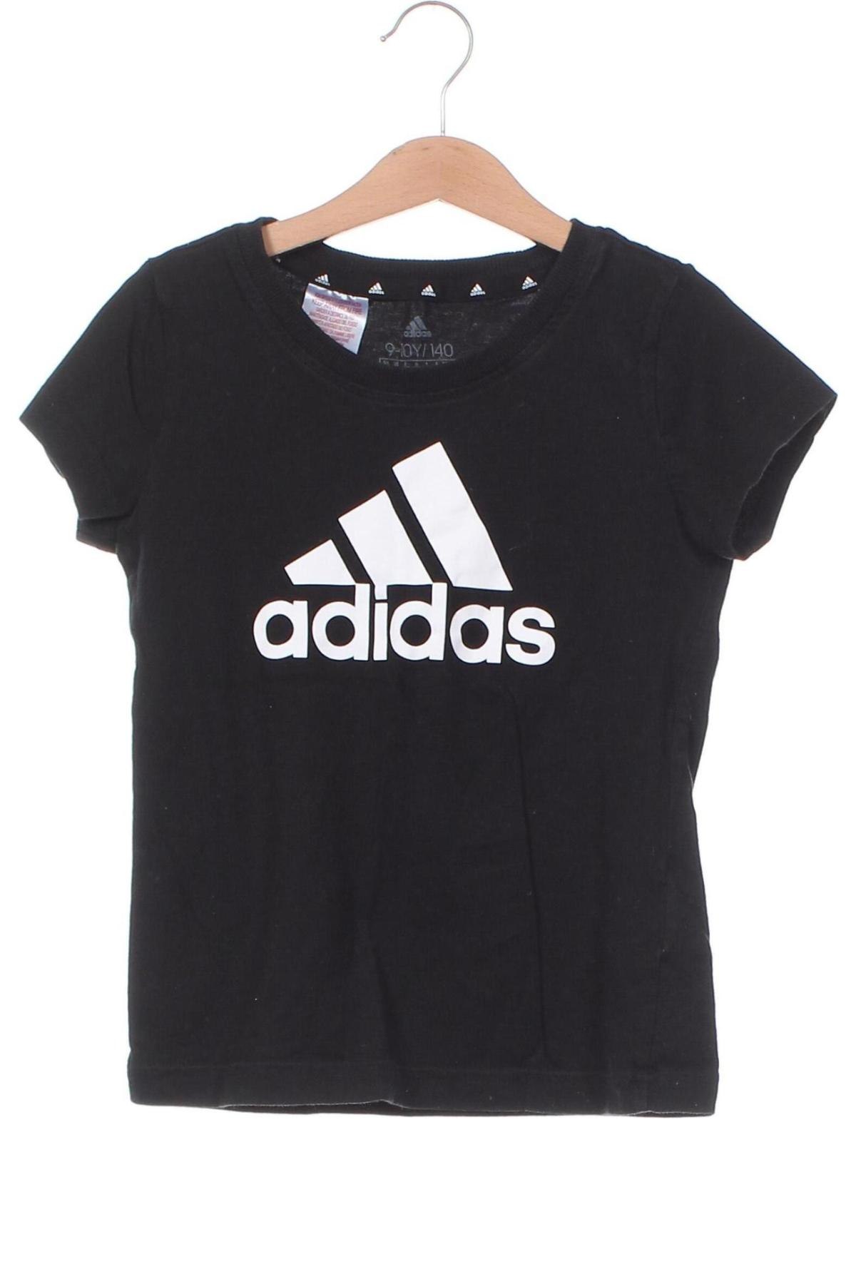 Kinder T-Shirt Adidas, Größe 9-10y/ 140-146 cm, Farbe Schwarz, Preis 10,49 €