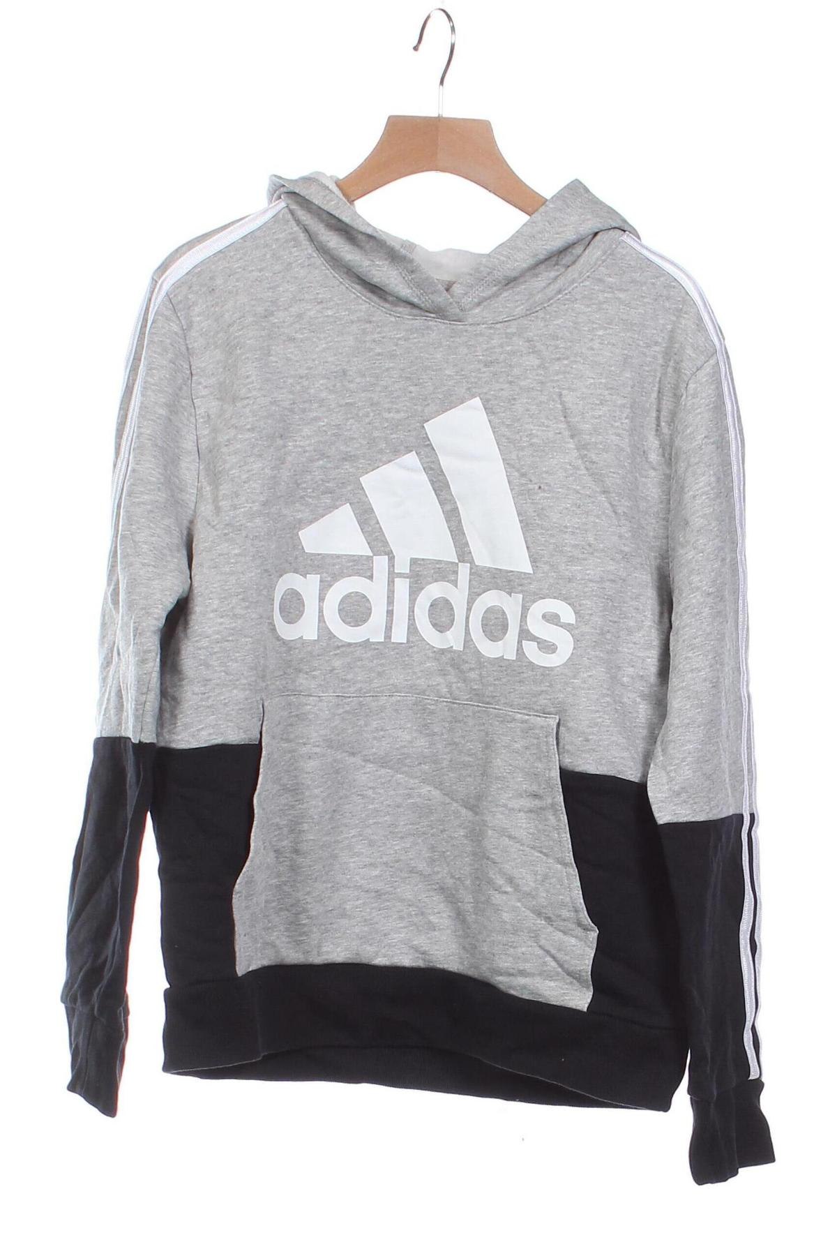 Kinder Fleece Sweatshirt Adidas, Größe 11-12y/ 152-158 cm, Farbe Grau, Preis 29,49 €