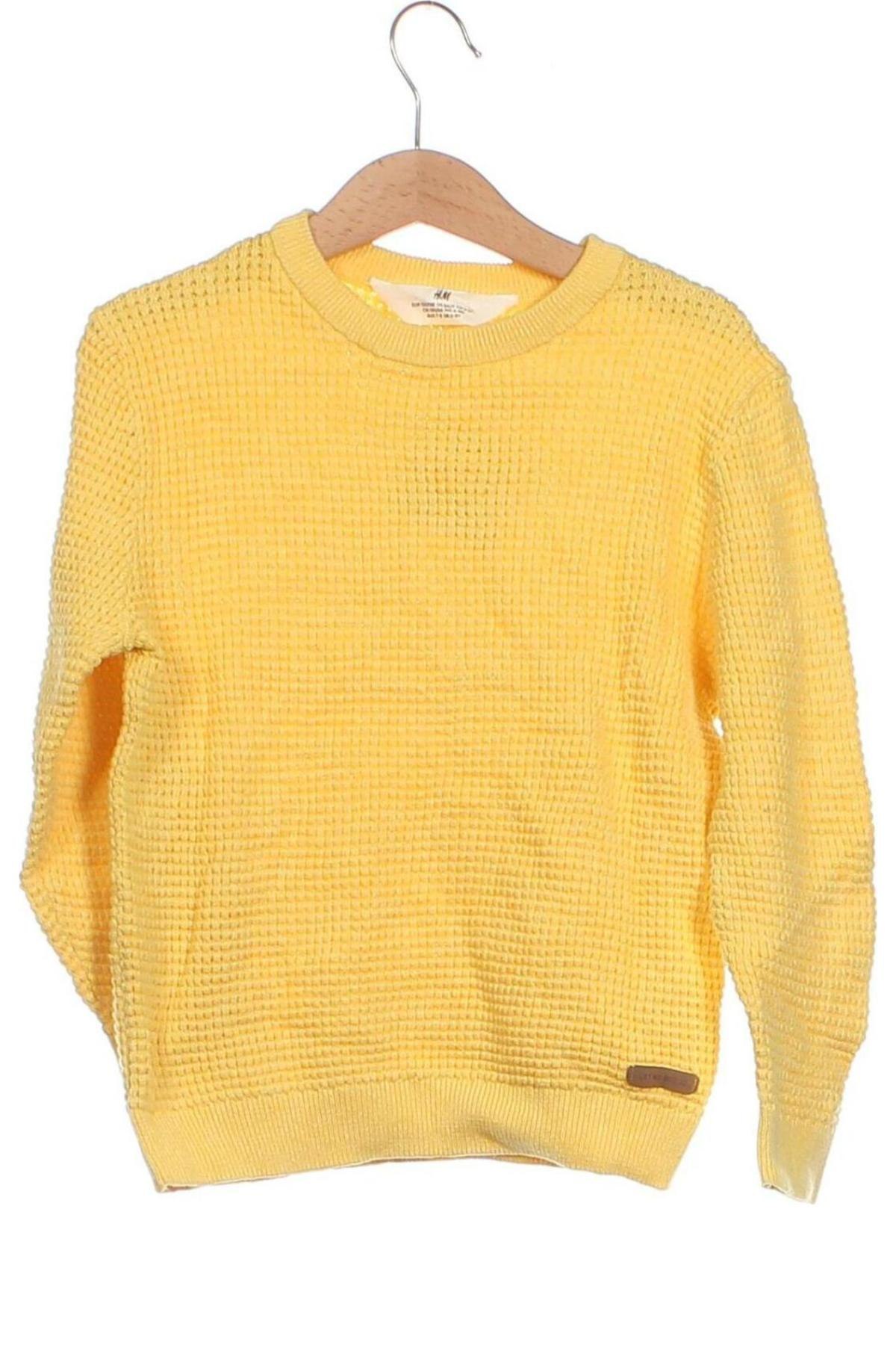 Dziecięcy sweter H&M, Rozmiar 6-7y/ 122-128 cm, Kolor Żółty, Cena 54,99 zł