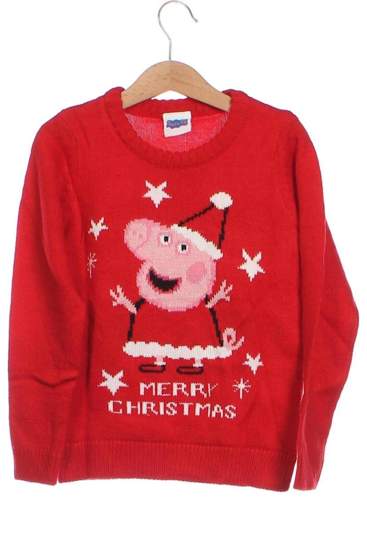 Dziecięcy sweter Peppa Pig, Rozmiar 4-5y/ 110-116 cm, Kolor Czerwony, Cena 54,99 zł