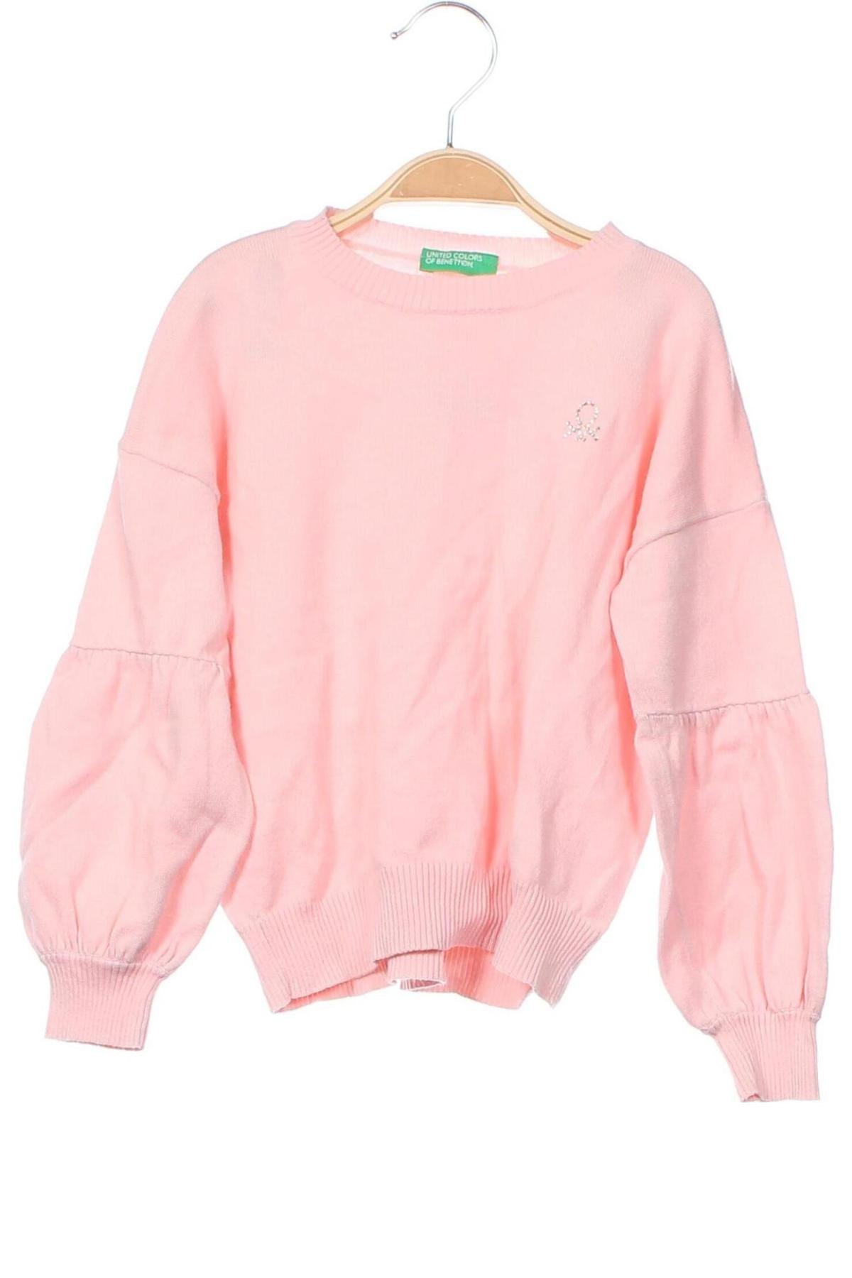 Dziecięcy sweter United Colors Of Benetton, Rozmiar 2-3y/ 98-104 cm, Kolor Różowy, Cena 53,93 zł