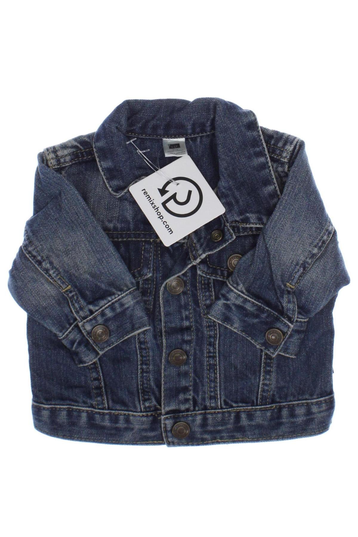 Kinder Jeansjacke Gap Baby, Größe 2-3m/ 56-62 cm, Farbe Blau, Preis 12,99 €